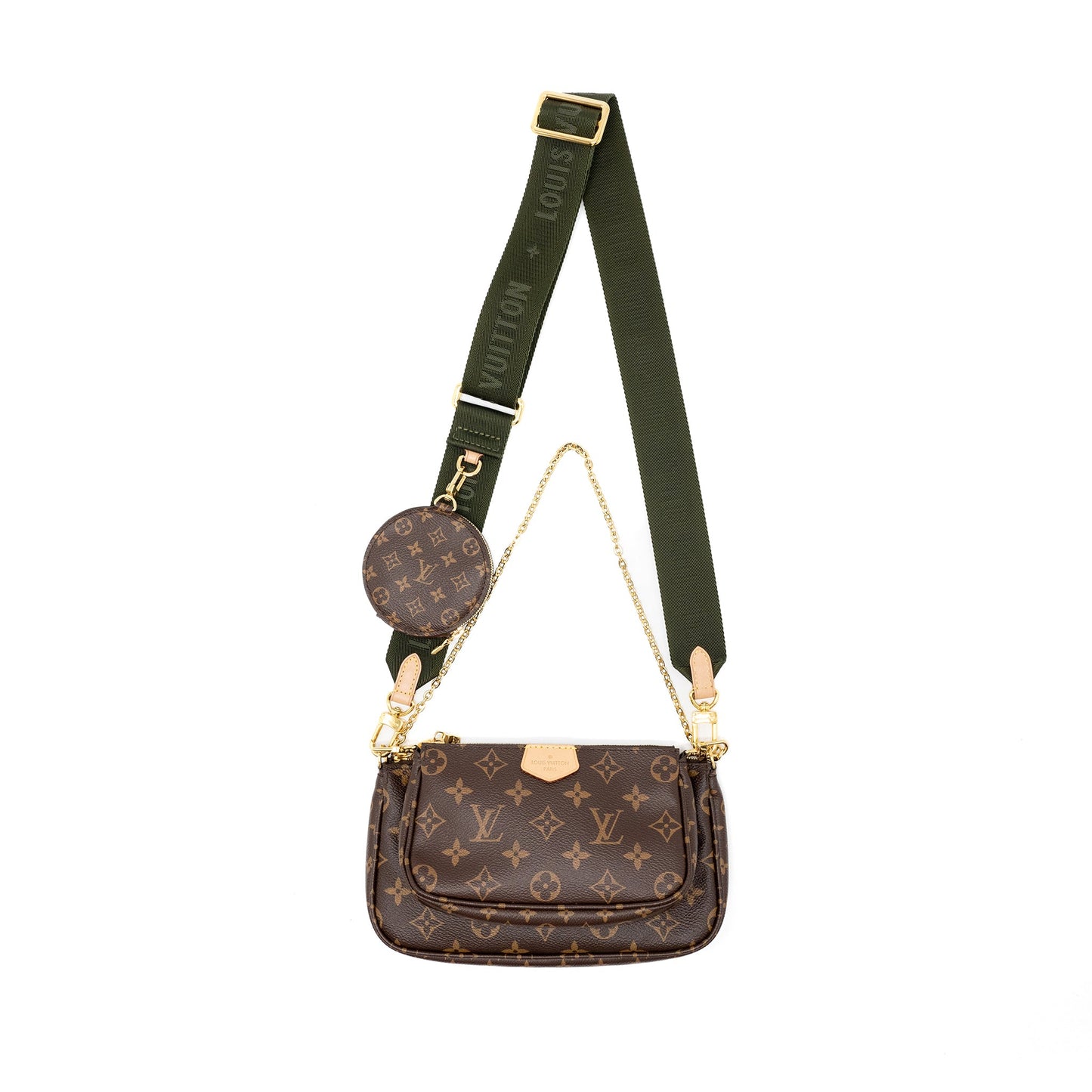 Louis Vuitton Multi Pochette Monogram Canvas Khaki STRAP