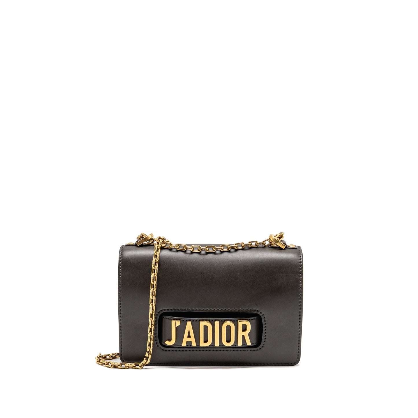 Dior JâAdior Flap Purse with Chain Calfskin Dark brown