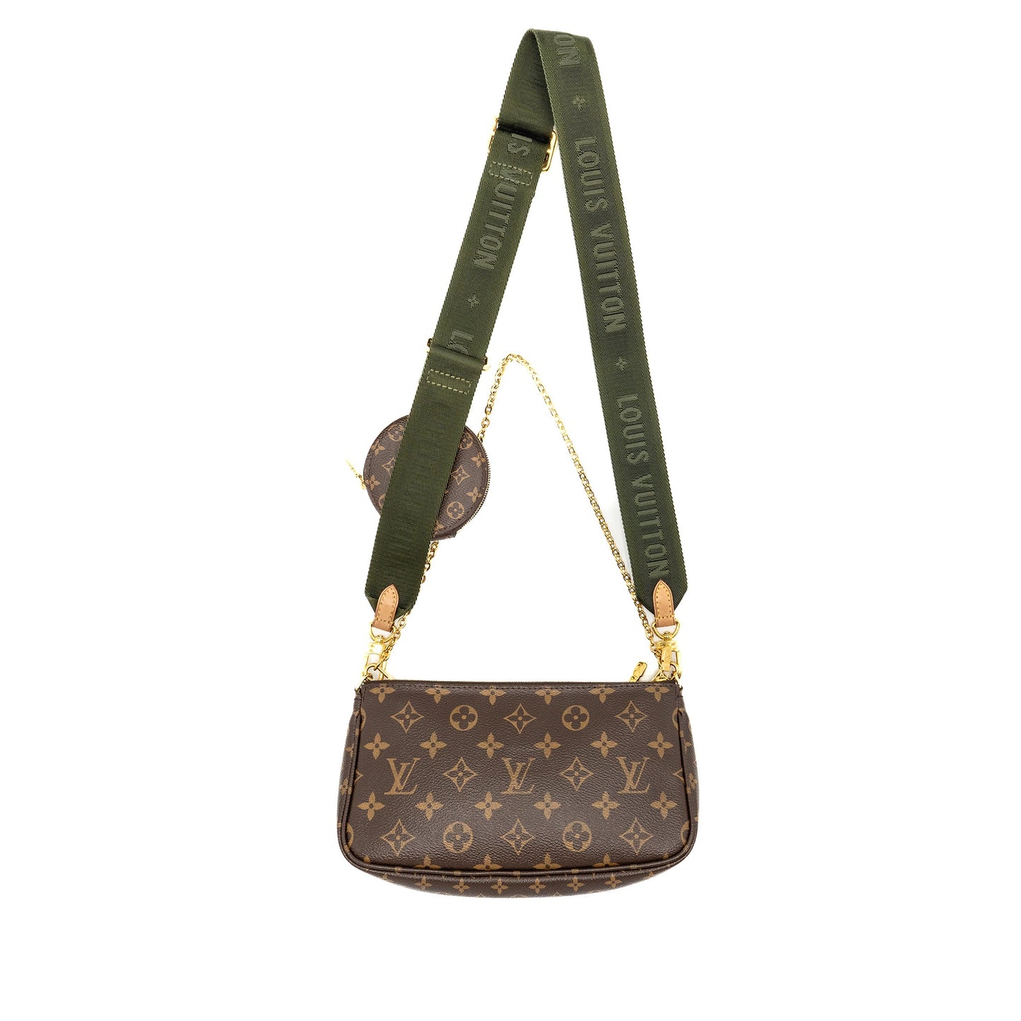 Louis Vuitton Multi Pochette Khaki Strap Monogram Canvas