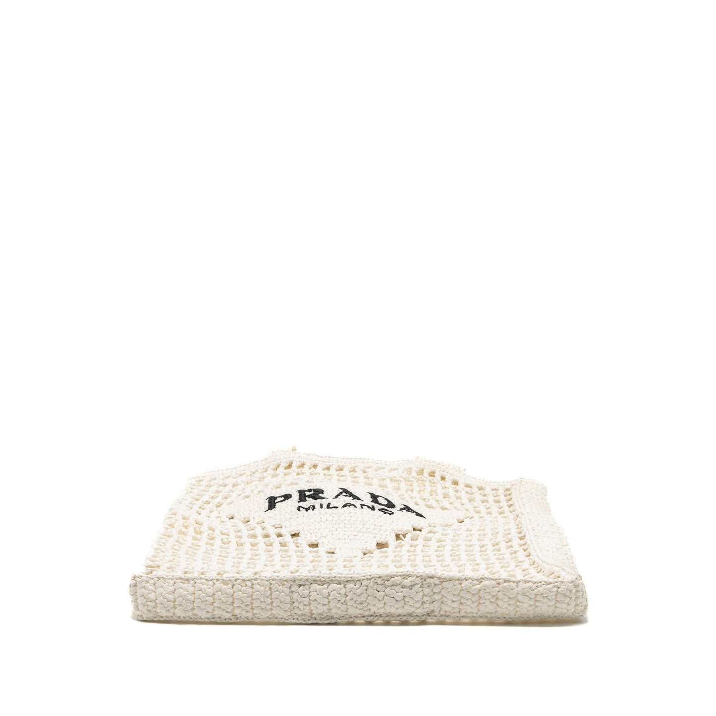 Prada crochet tote Purse raffia white