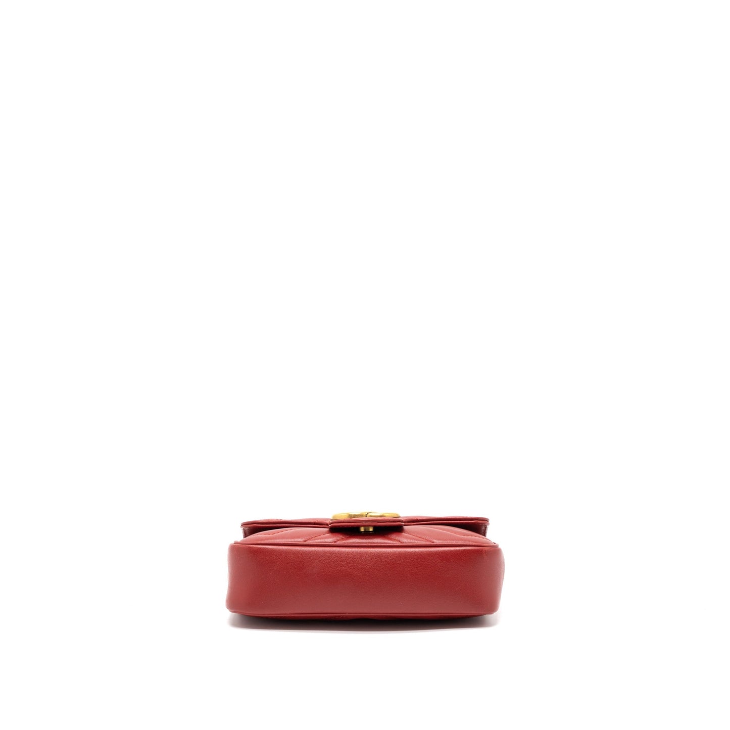 Gucci Marmont Super Mini Purse Calfskin Red Brushed