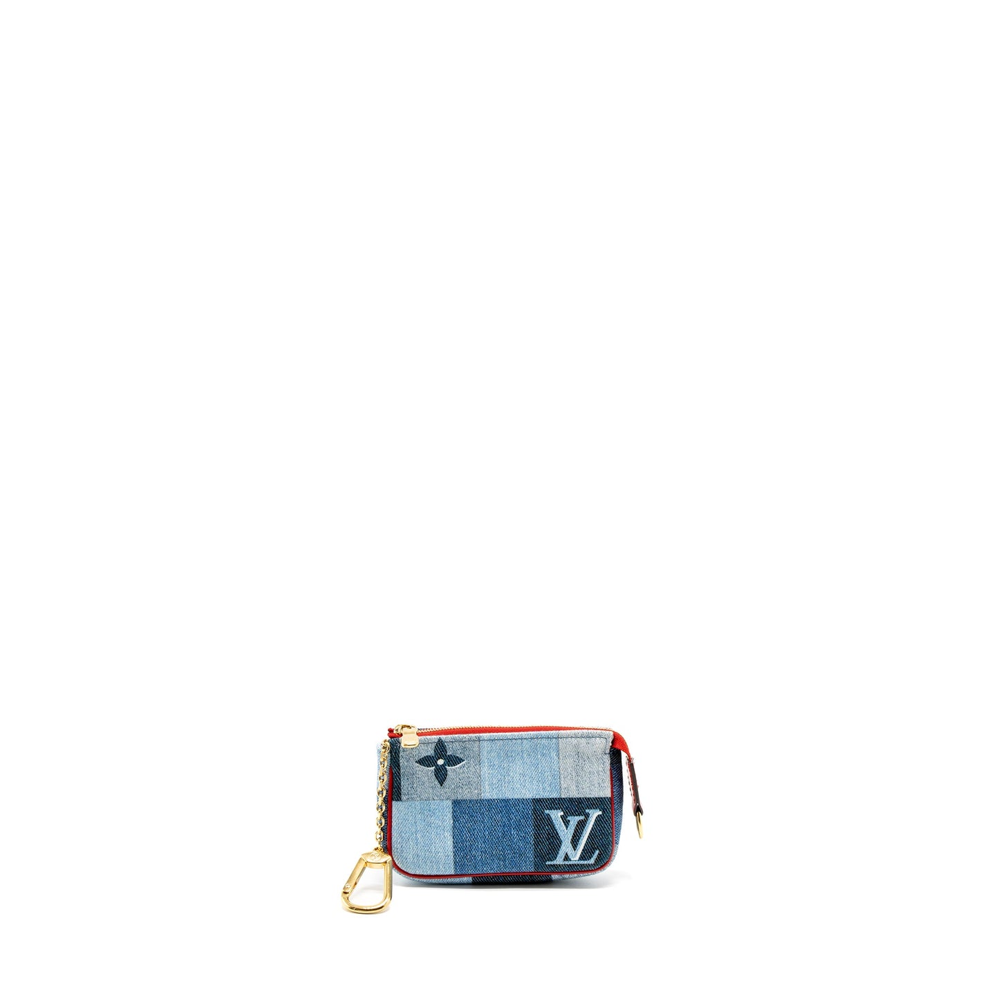 Louis Vuitton Limited Edition Rouge Micro Pochette Monogram Jacquard Denim Blue