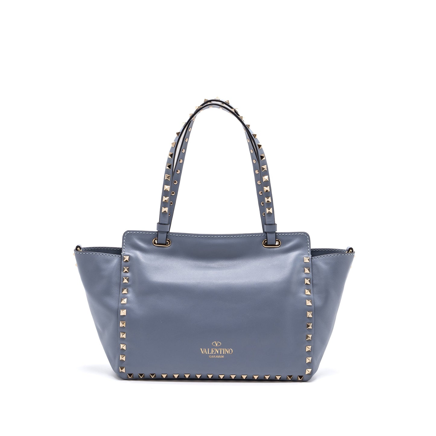 Valentino small grainy rockstud Purse lambskin light blue