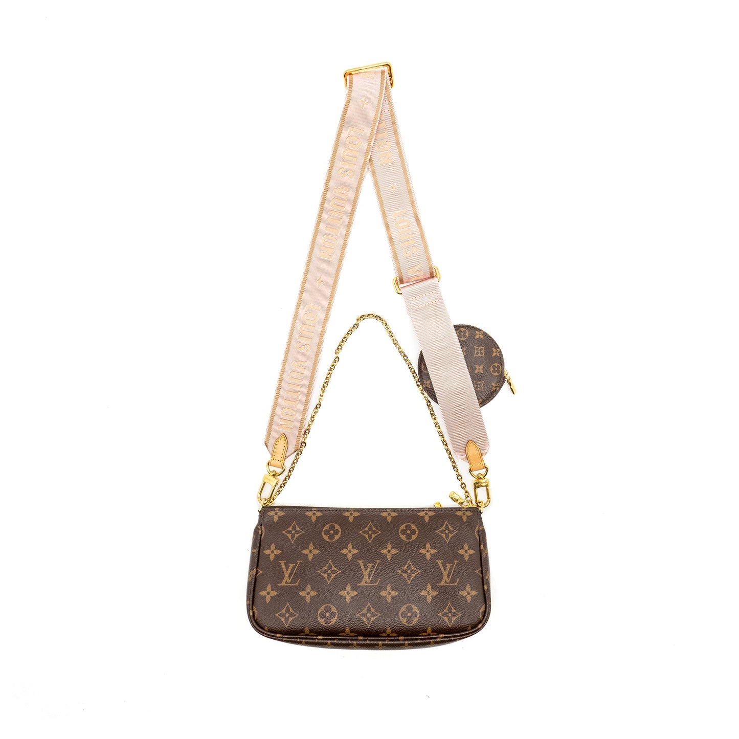 Louis Vuitton Multi Pochette Monogram Canvas Rose Clair