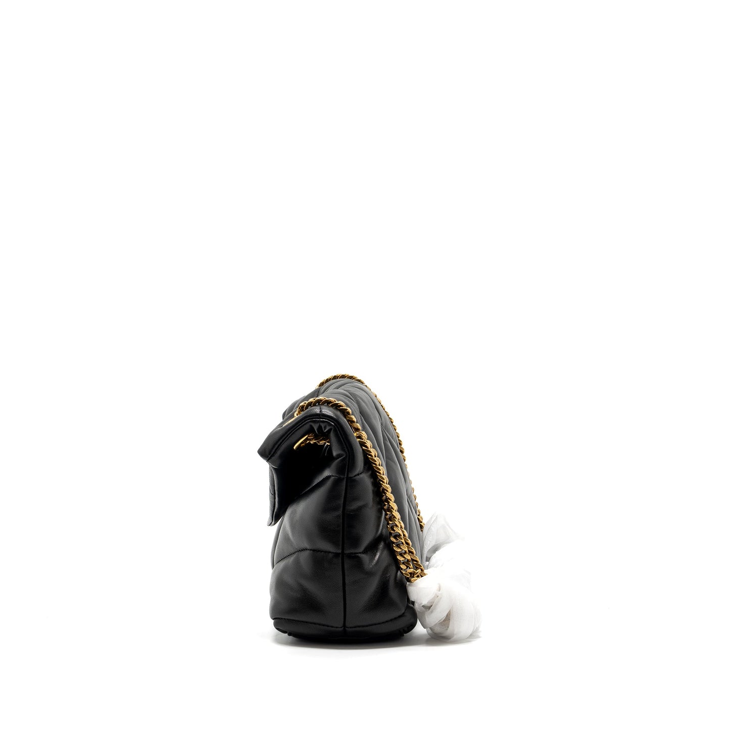 Saint Laurent/ Small Puffer Purse Nappa Black Multicolour Hardware