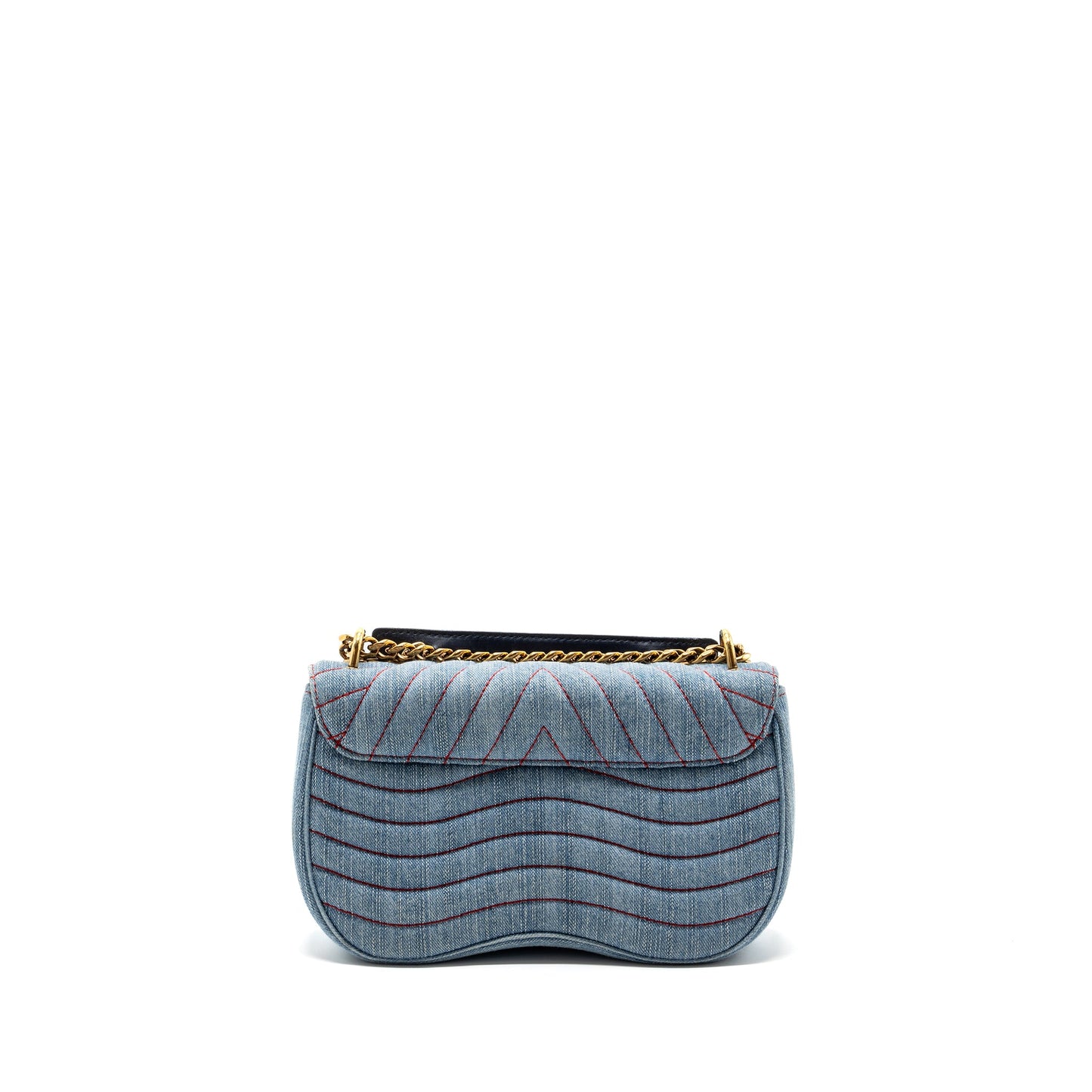 Louis Vuitton new wave flap chain Purse limited edition denim blue/ multicolor