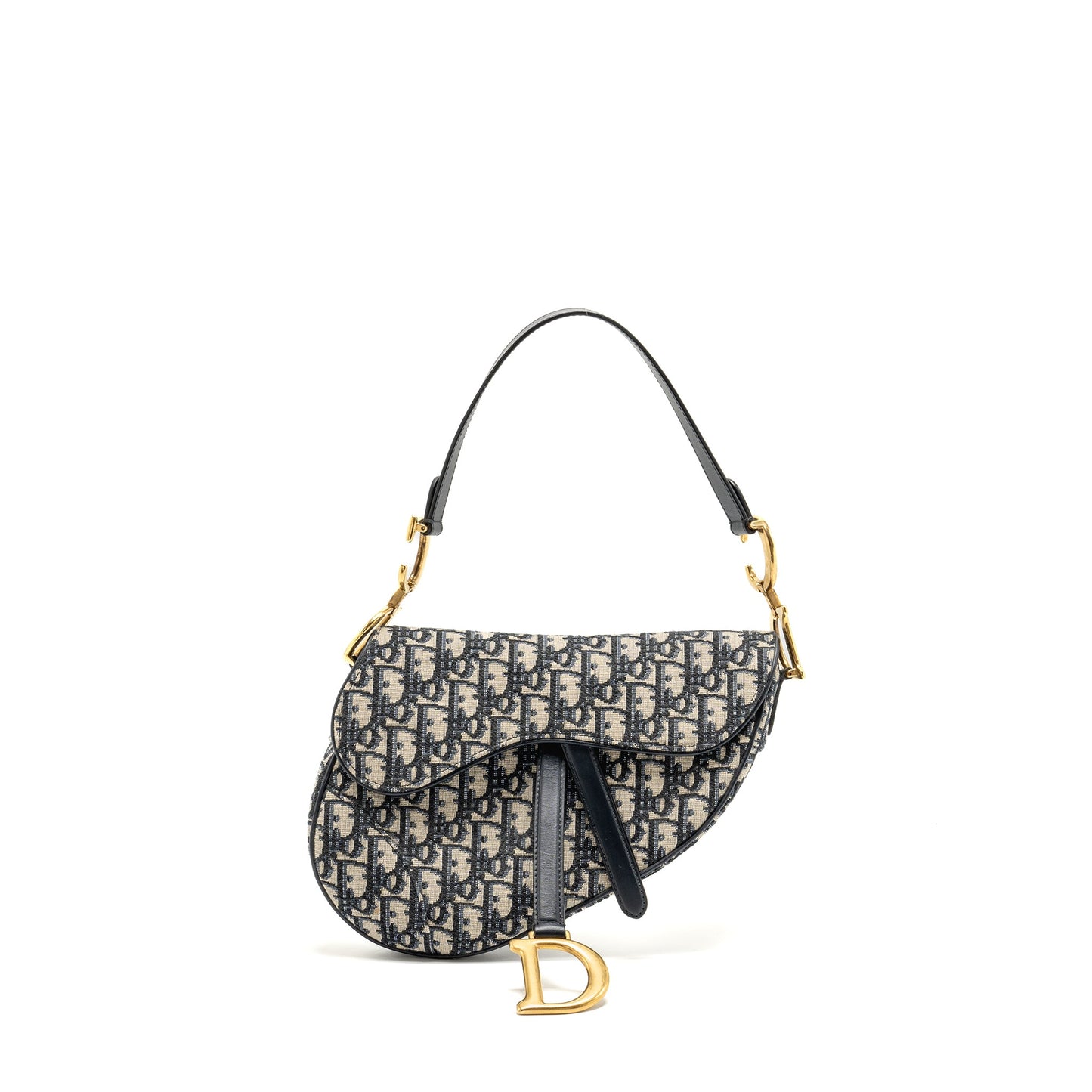 Dior Medium Saddle Purse Blue Dior Oblique Jacquard Canvas/Calfskin