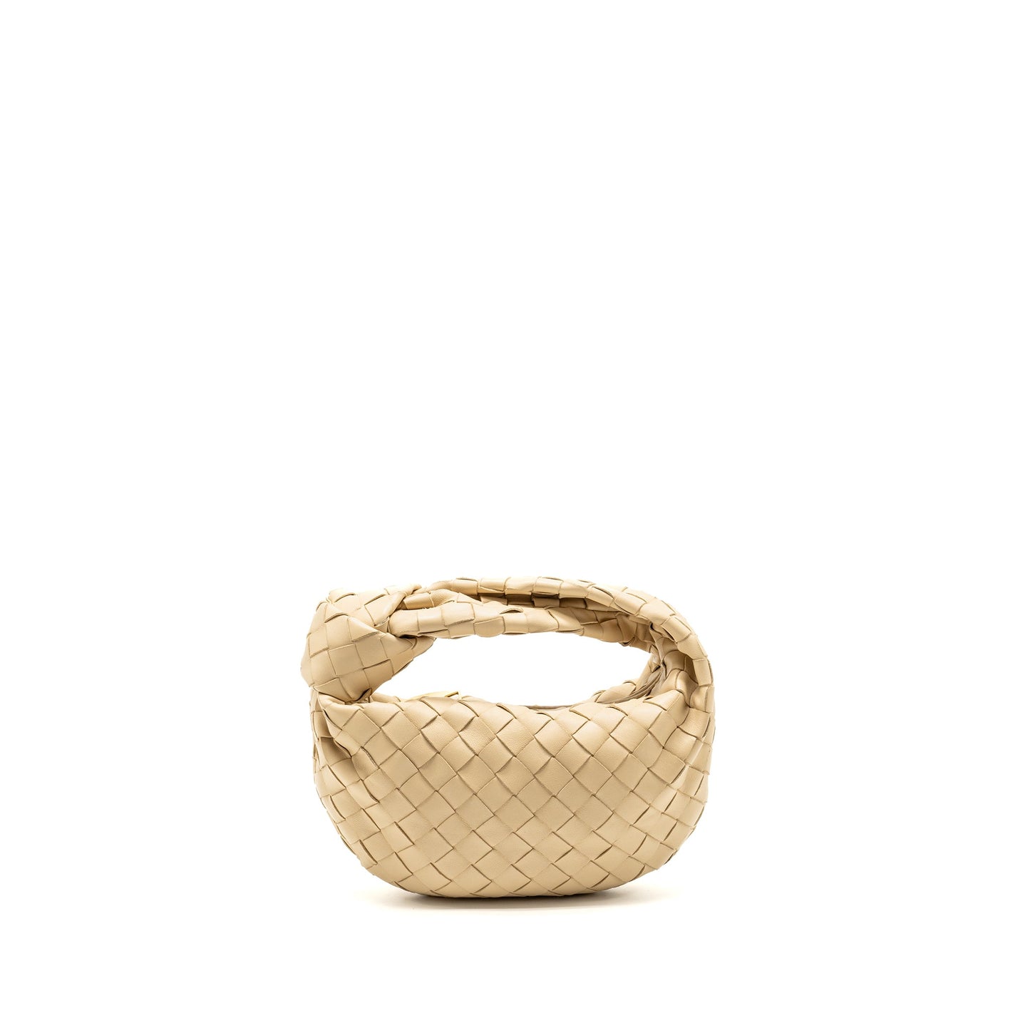 Bottega Veneta Mini Jodie Lambskin Light Beige