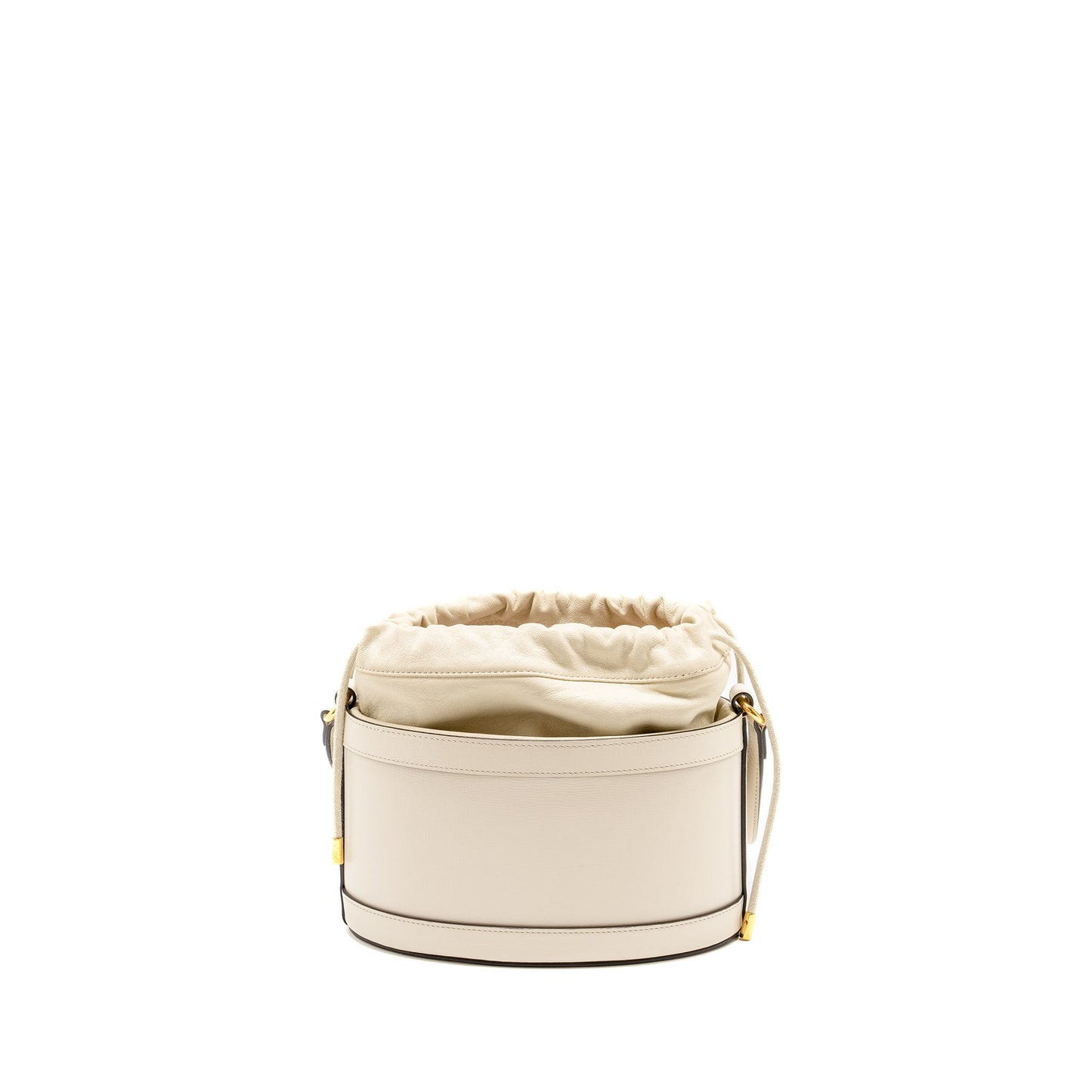Gucci 1955 Horsebit Bucket Tote Purse Calfskin White
