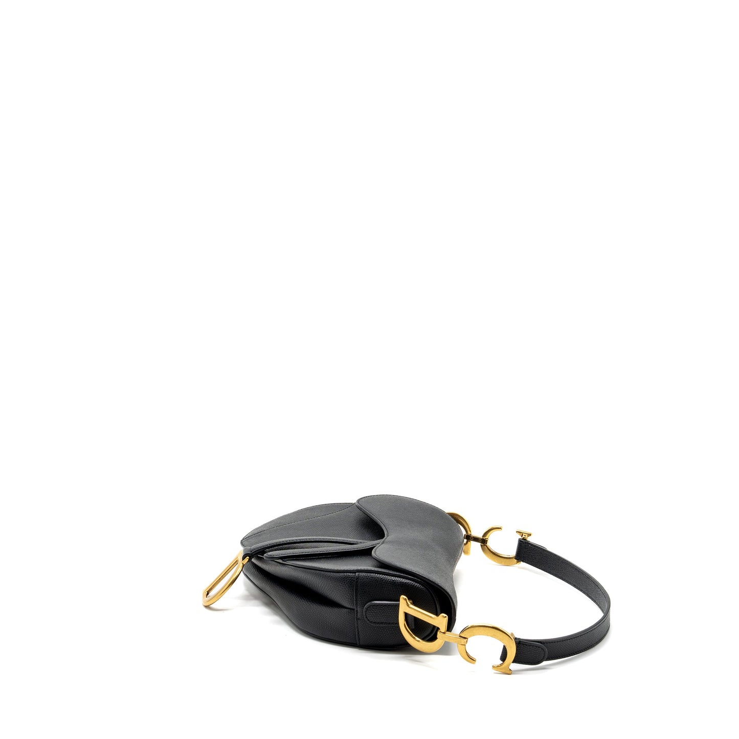 Dior Medium Saddle Purse Calfskin Black