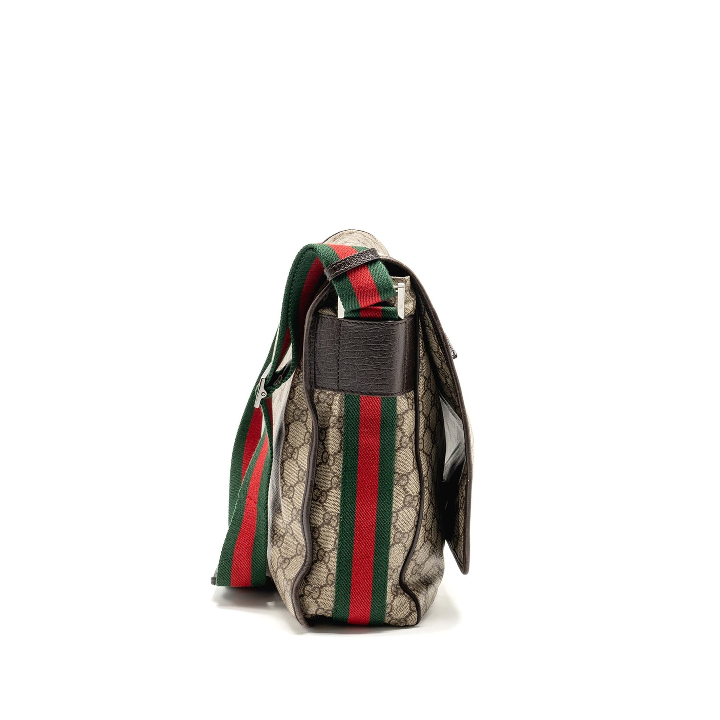 Gucci Large Flap Messenger Purse Supreme Canvas