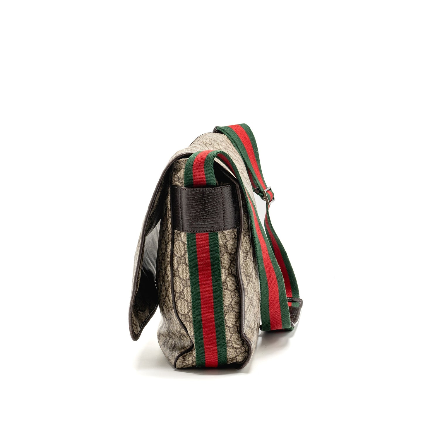 Gucci Large Flap Messenger Purse Supreme Canvas