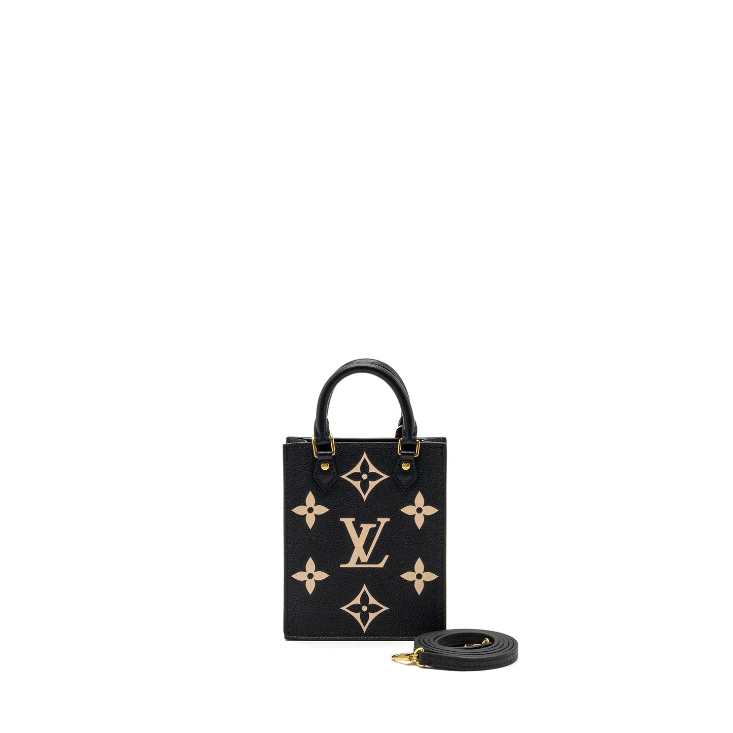 Louis Vuitton petit sac plat monogram empreinte calfskin black (New Version)
