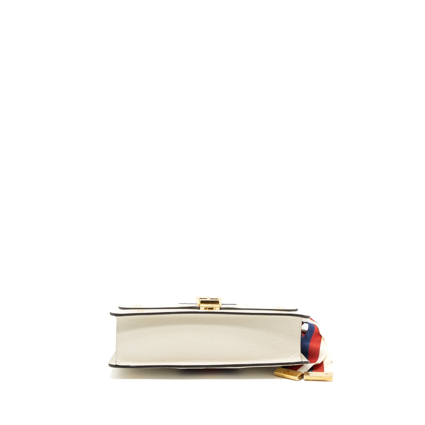 Gucci Small Sylvie Purse Bee Printed Calfskin White