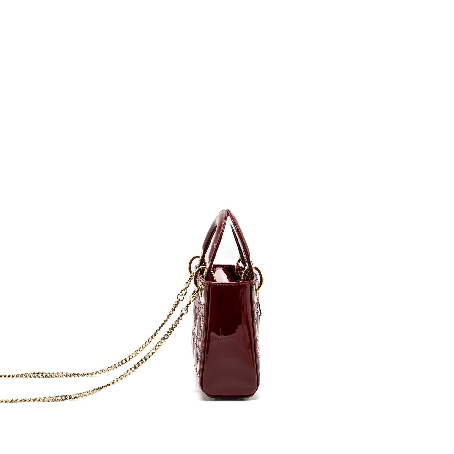 Dior Mini Lady Dior Patent Red