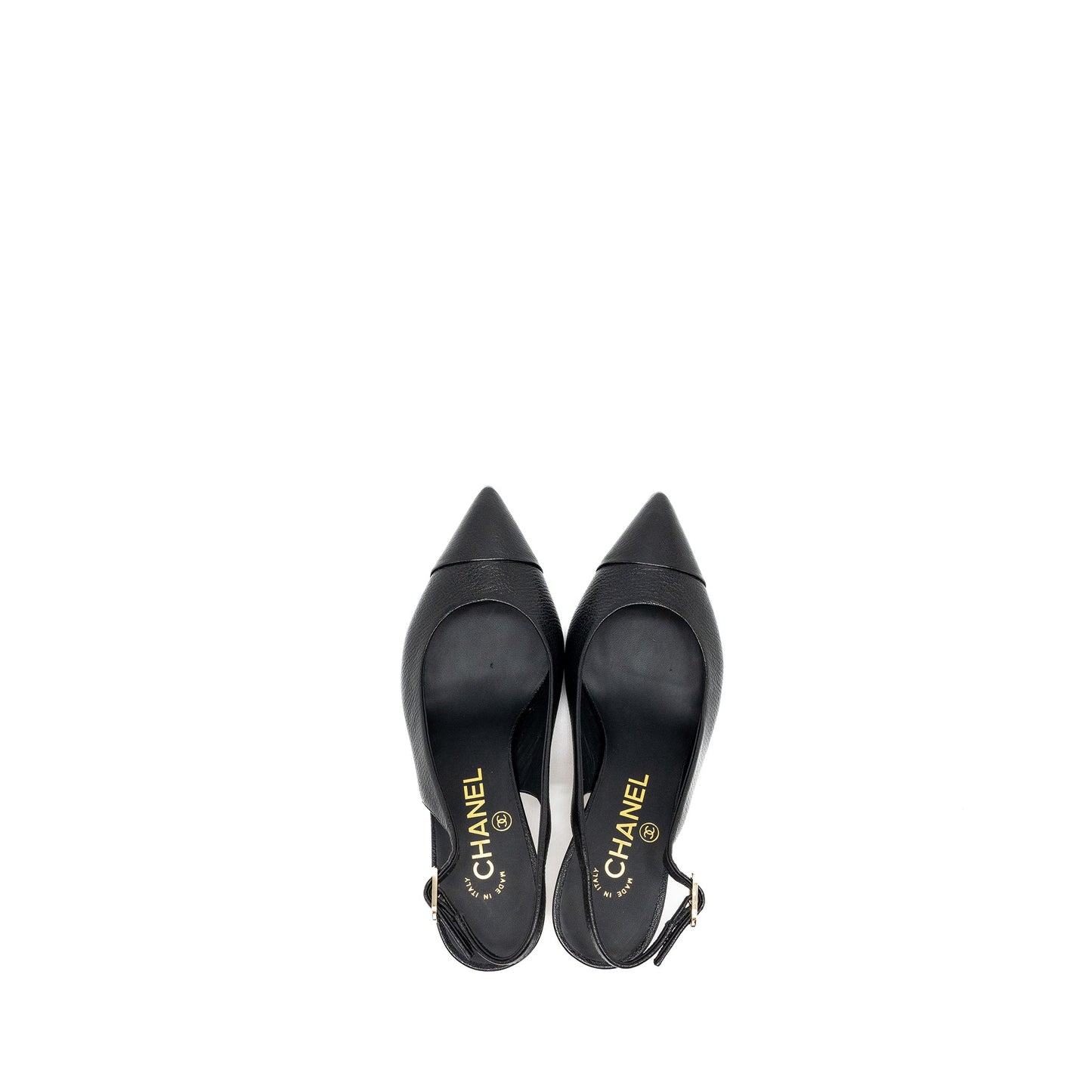 Chanel Size 36 Pumps Slingback Leather Black