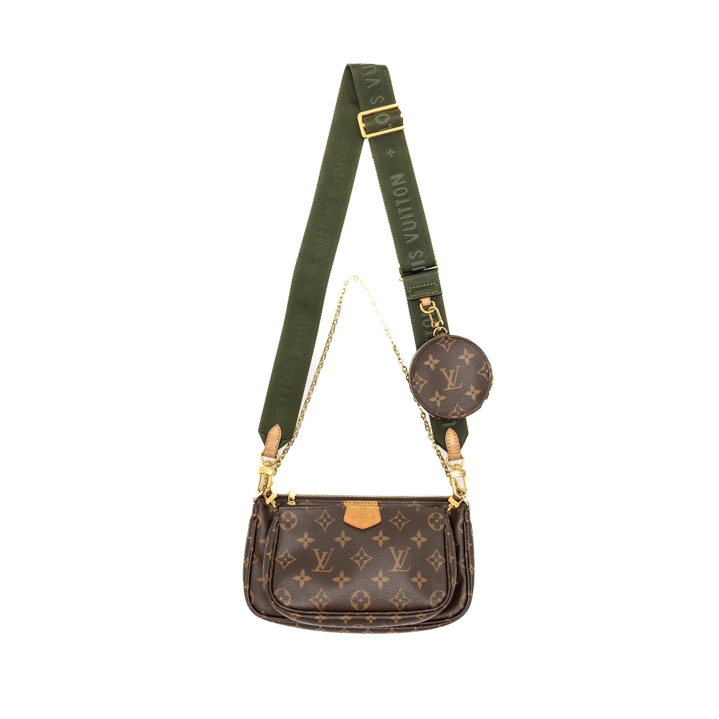 Louis Vuitton Multi Pochette Khaki Strap Monogram Canvas