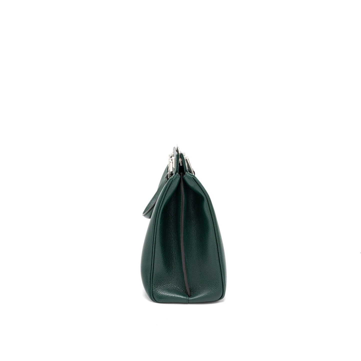 Gucci Top Handle Zumi Purse Calfskin Green Multicolour Hardware