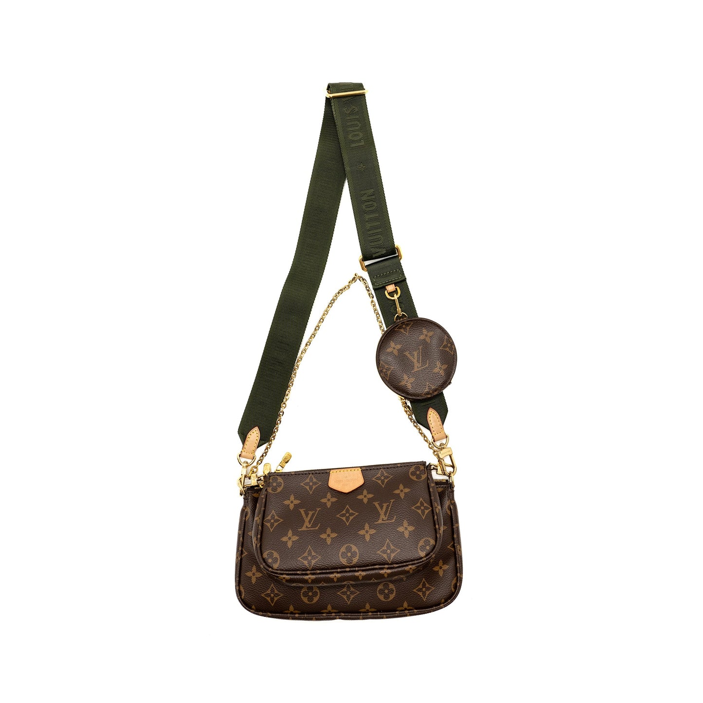 Louis Vuitton Multi Pochette Monogram Canvas Khaki Strap