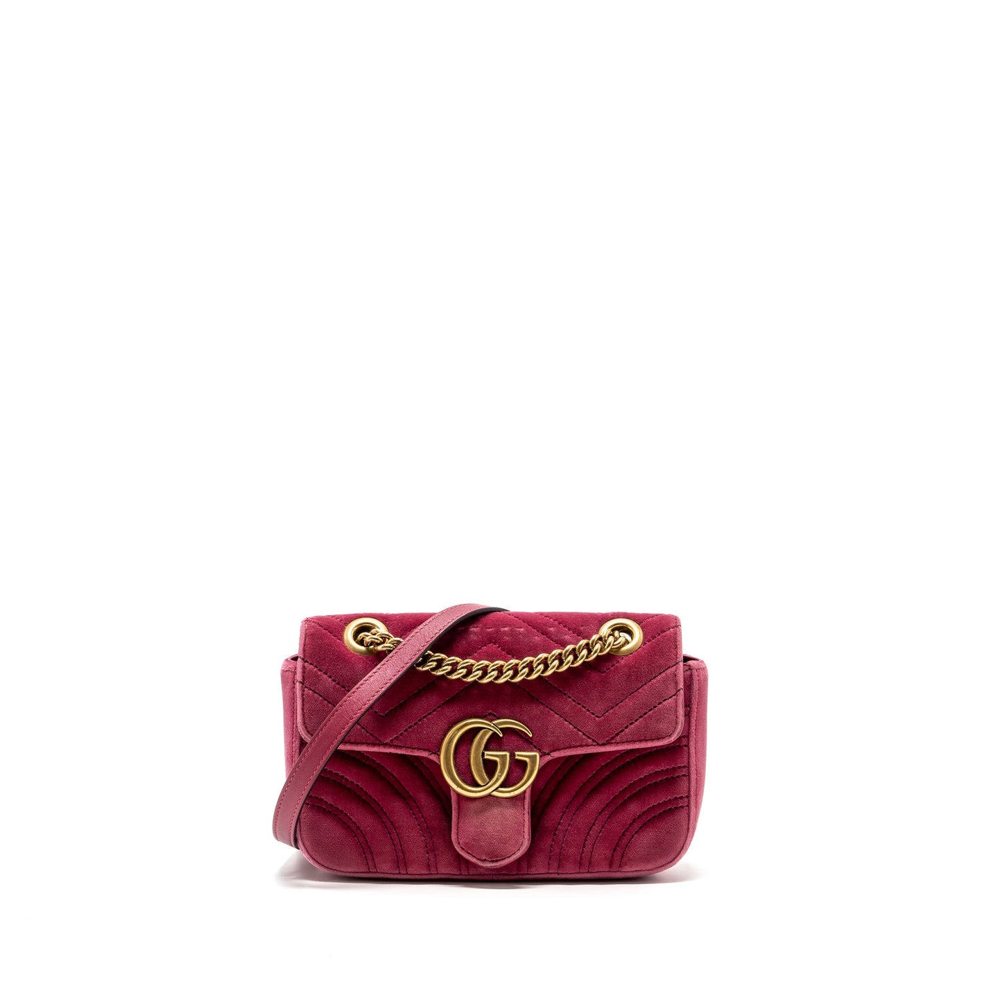 Gucci Small Marmont Mini Purse Velvet Pink