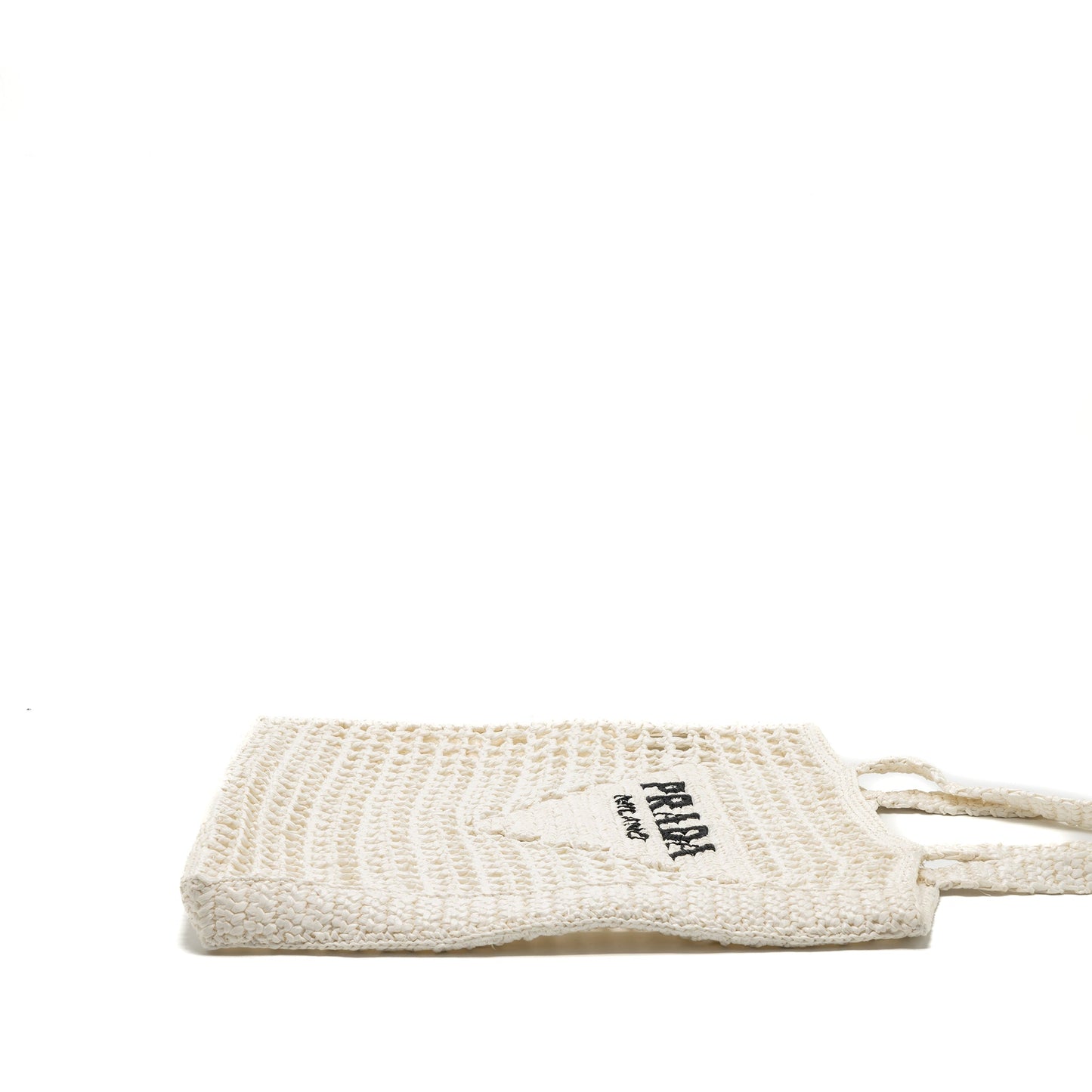 Prada crochet tote Purse raffia white