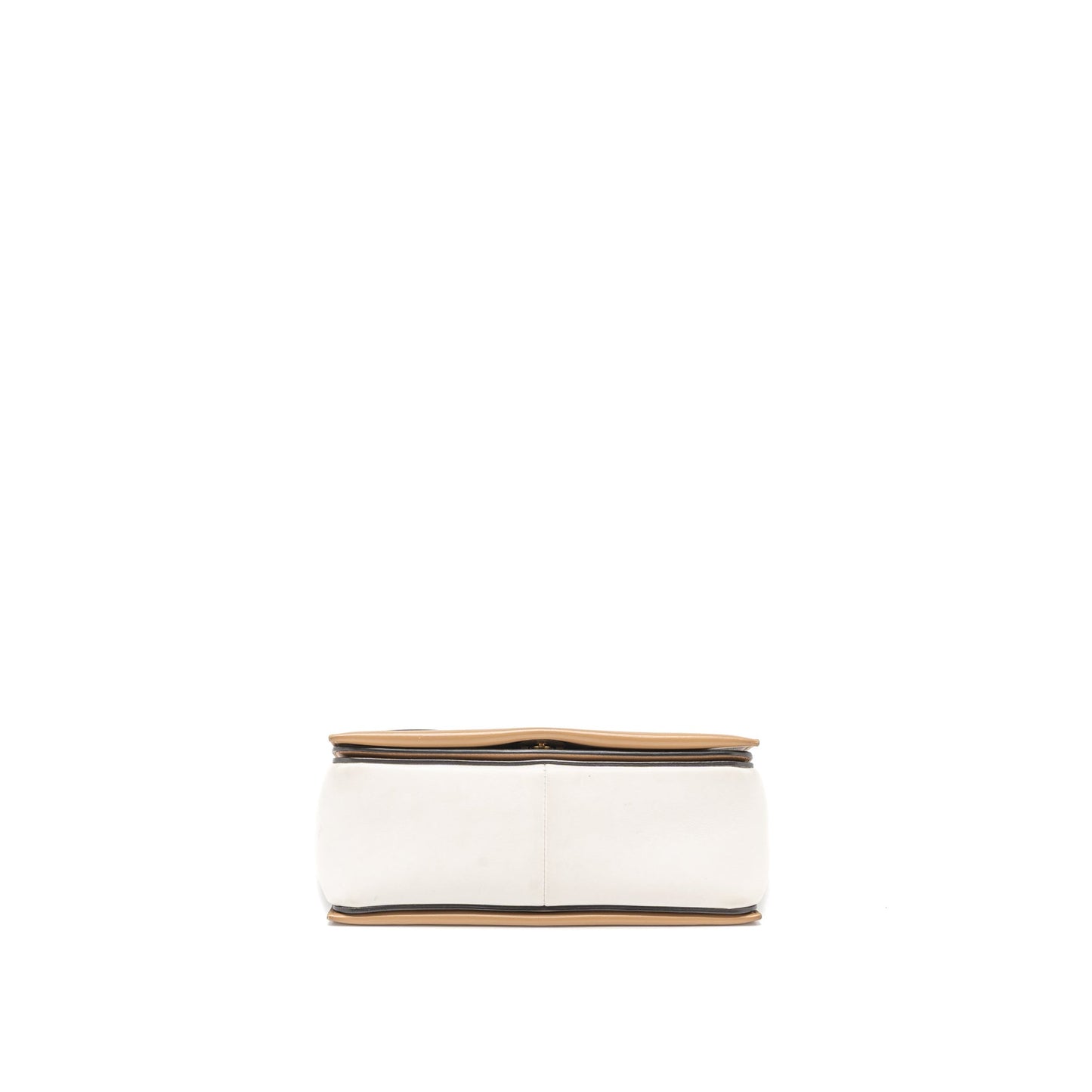 Celine Frame Purse Calfskin Cream/Brown Brushed