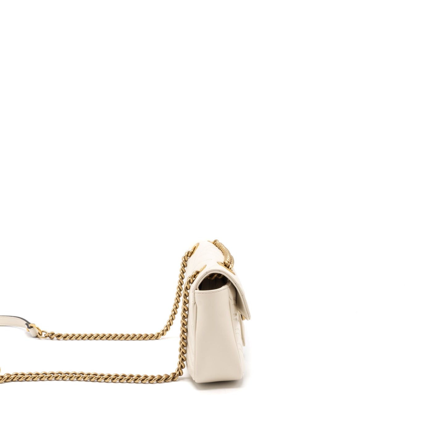 Gucci Marmont Mini Purse Calfskin White Brushed