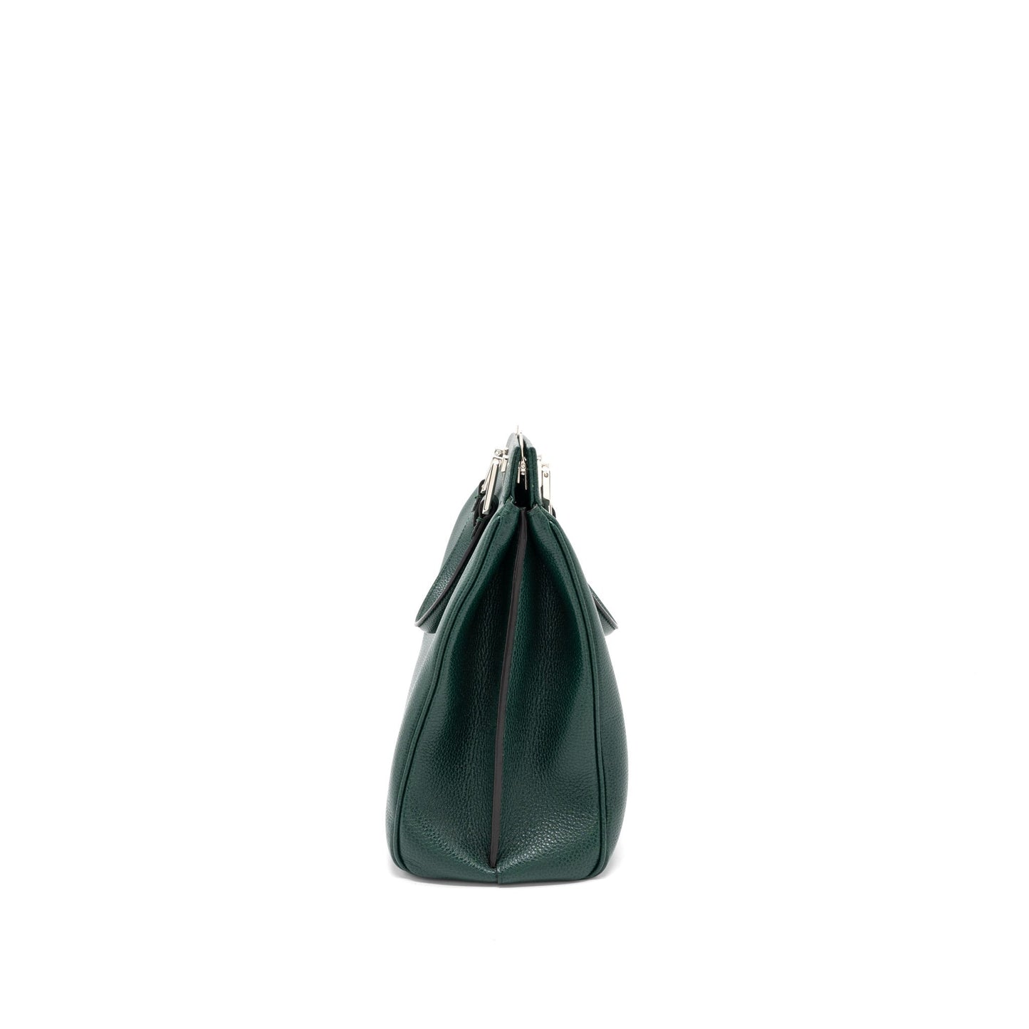 Gucci Top Handle Zumi Purse Calfskin Green Multicolour Hardware