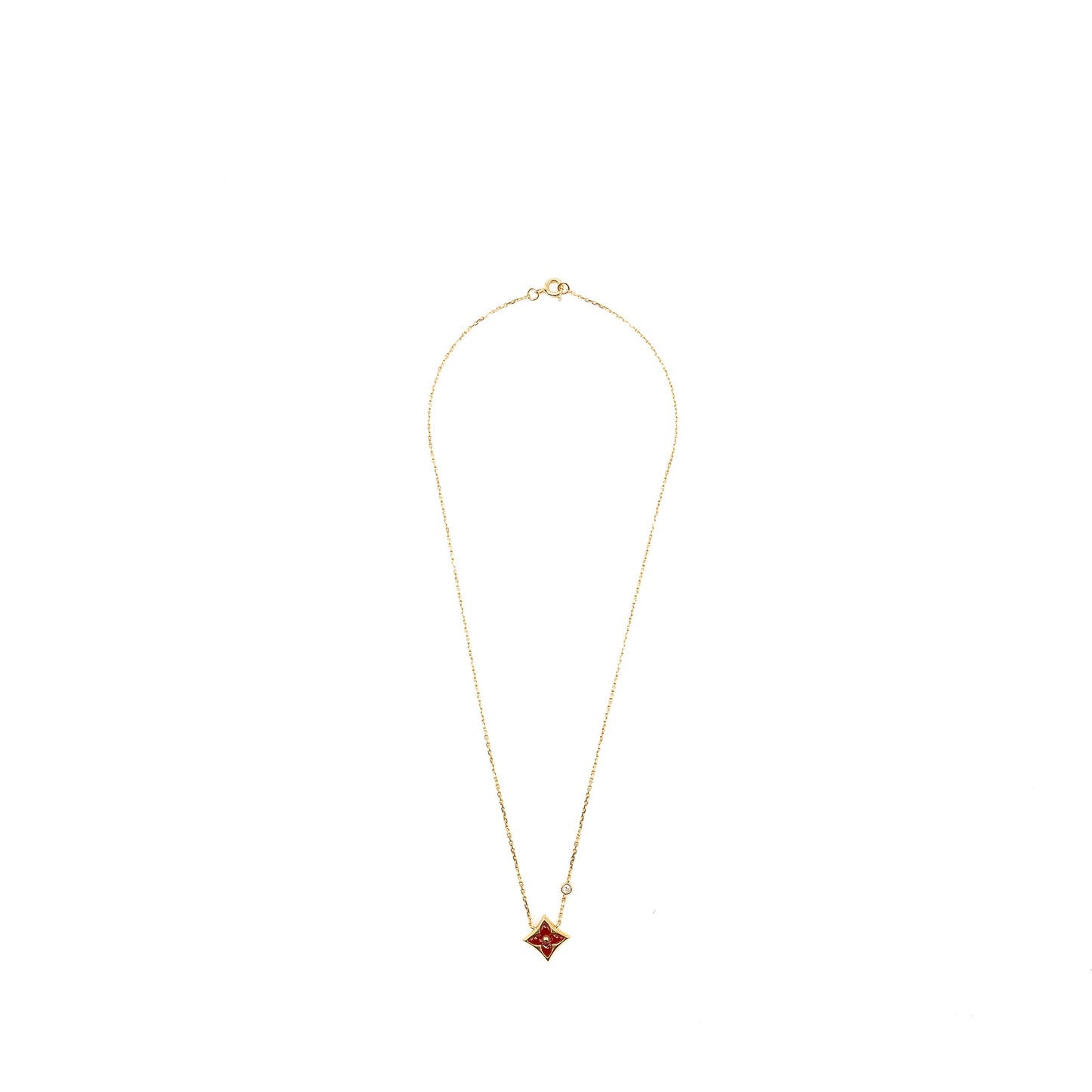 Louis Vuitton Colour Blossom star pendant, pink gold, cornelian, diamond