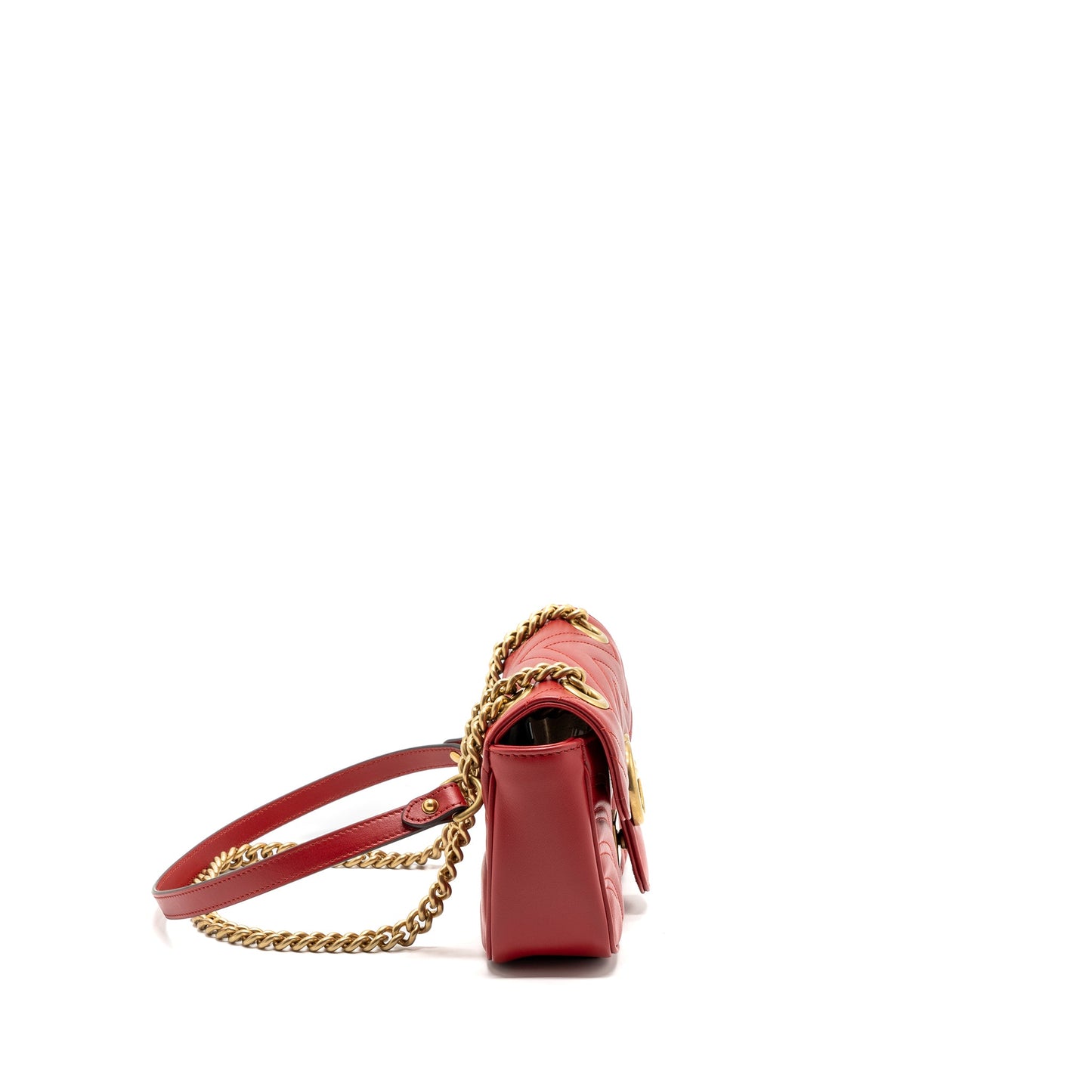 Gucci Small marmont Mini Purse calfskin red