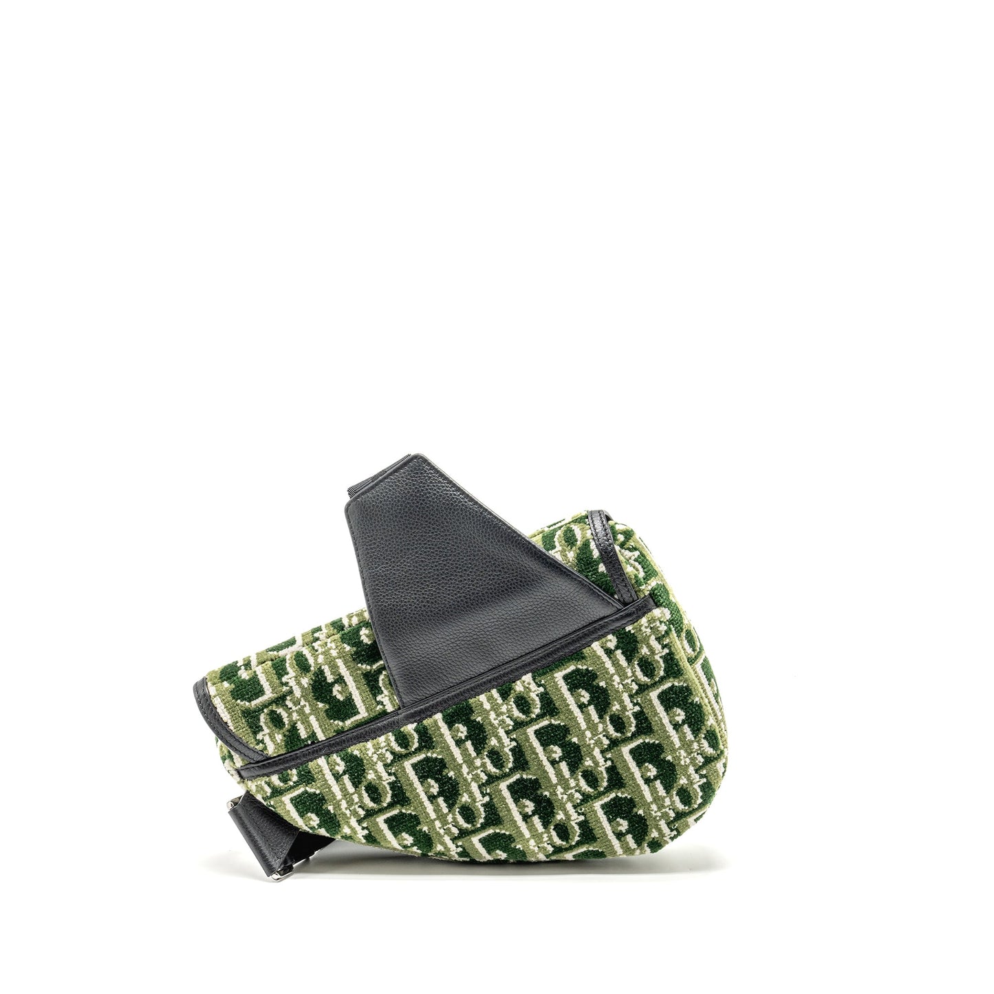 Dior menâs saddle Purse fabric dior oblique green