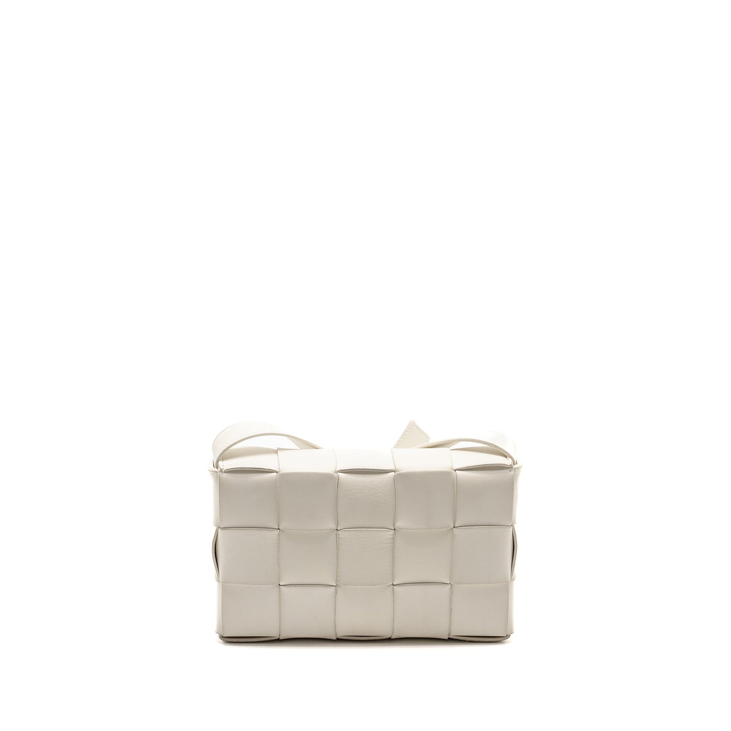 Bottega Veneta Small Cassette Purse Lambskin White