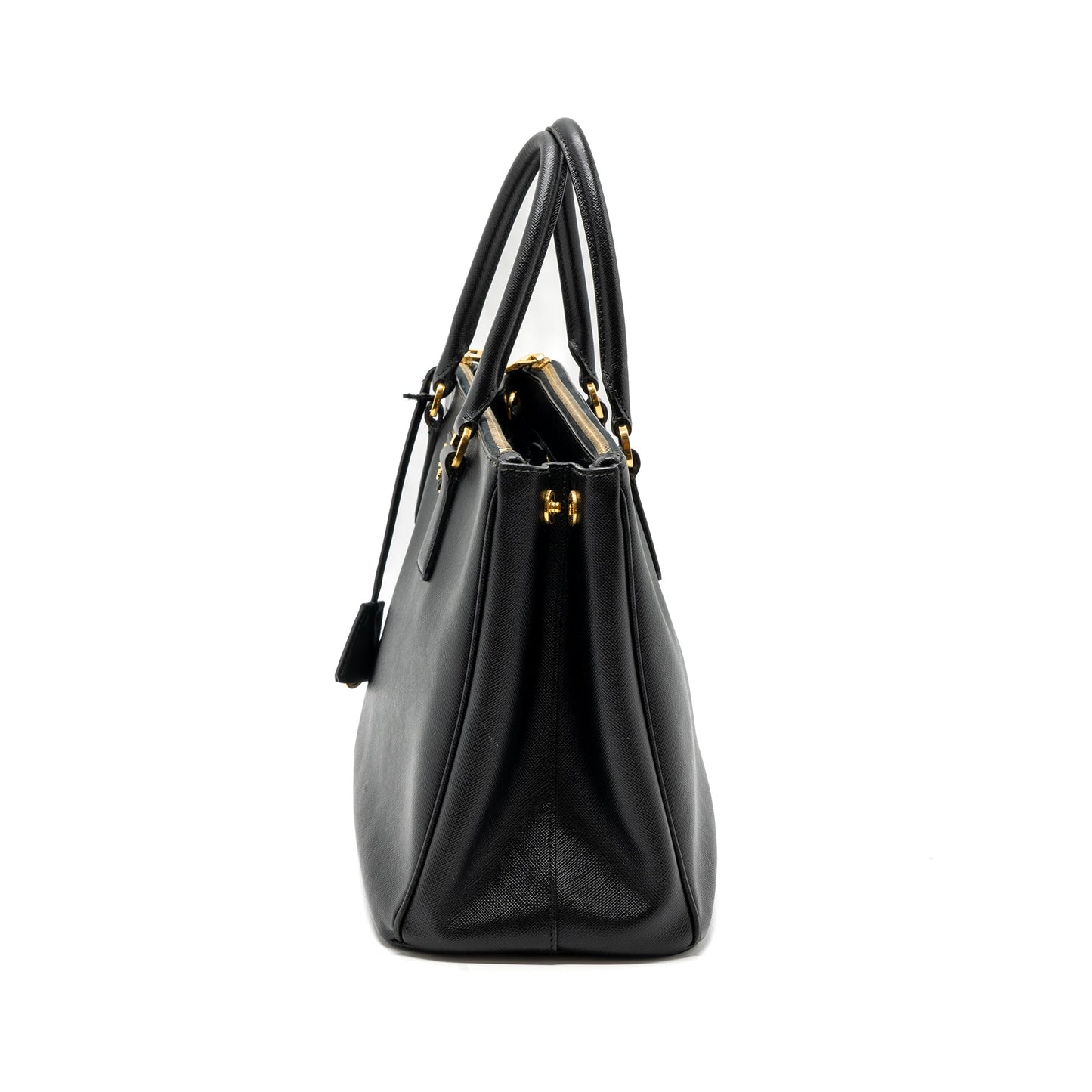 Prada Galleria Saffiano Tote Purse Calfskin Black