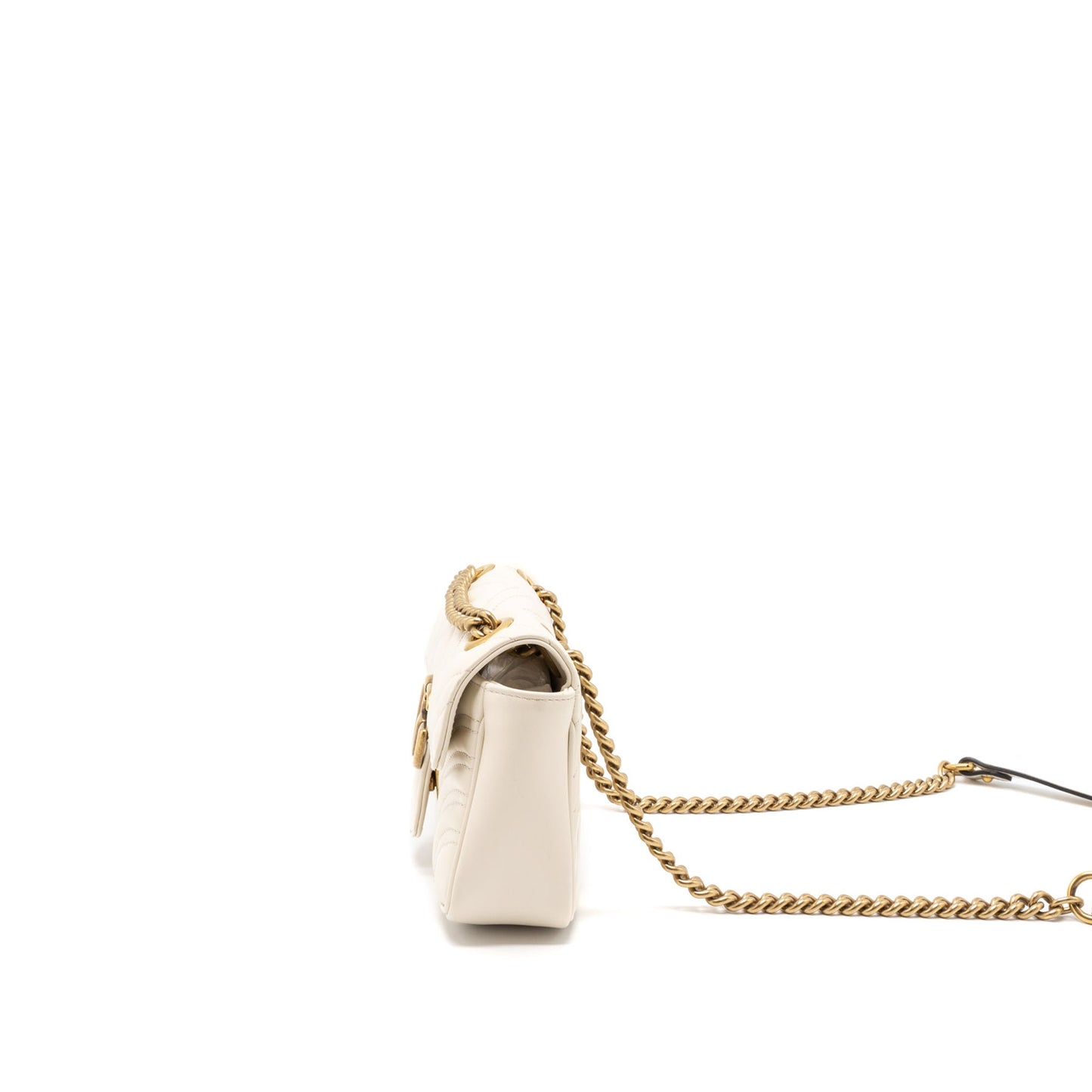 Gucci Marmont Mini Purse Calfskin White Brushed