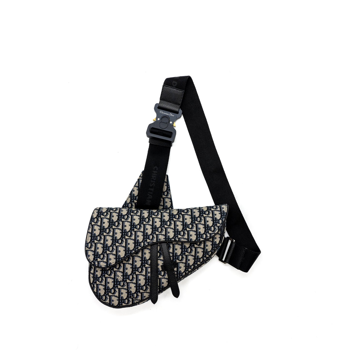 Dior Homme Saddle Purse Dior Oblique Jacquard Beige/Black