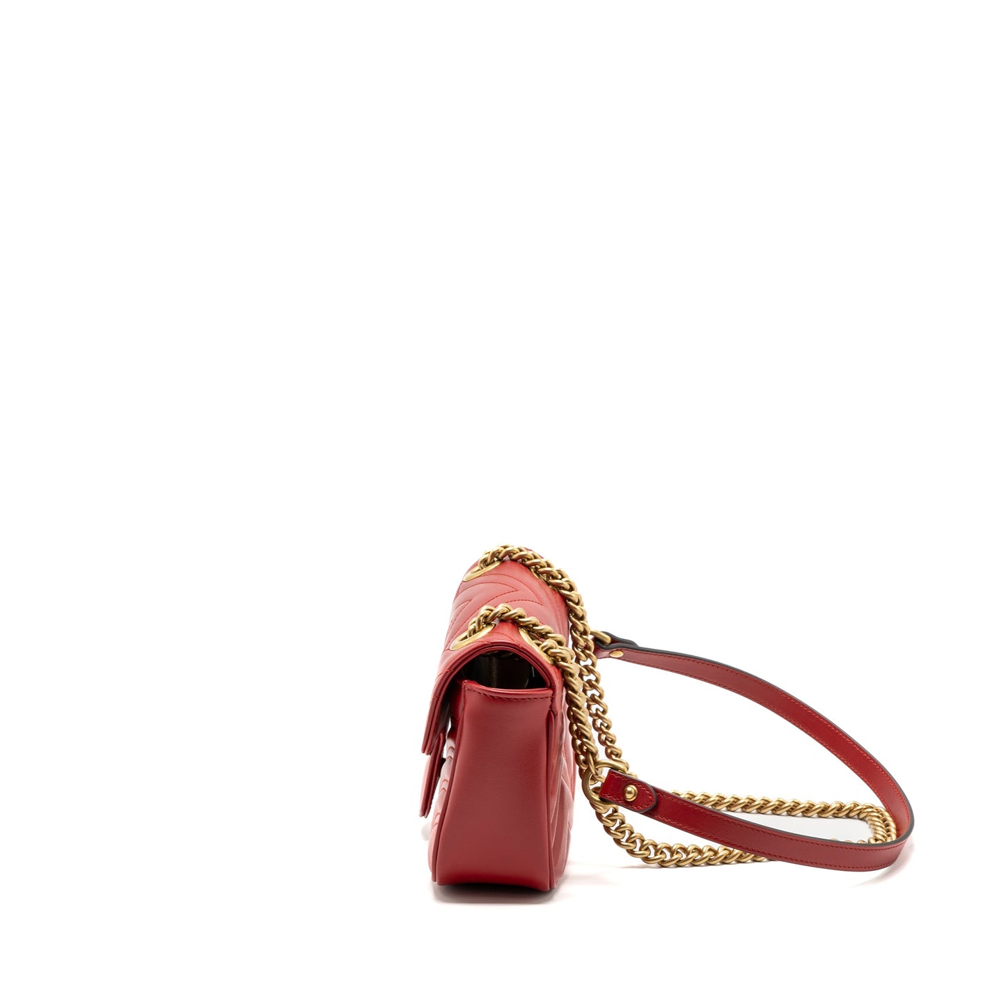 Gucci Small marmont Mini Purse calfskin red