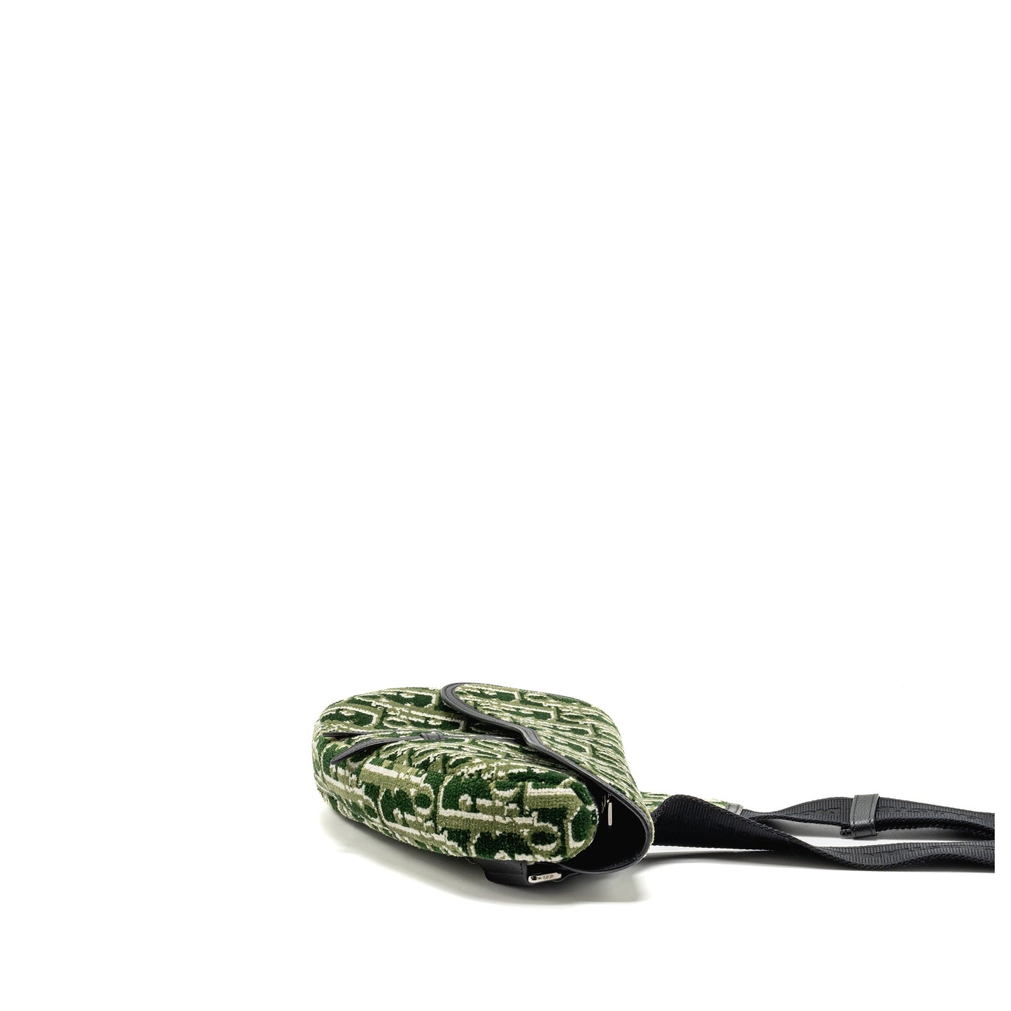 Dior menâs saddle Purse fabric dior oblique green
