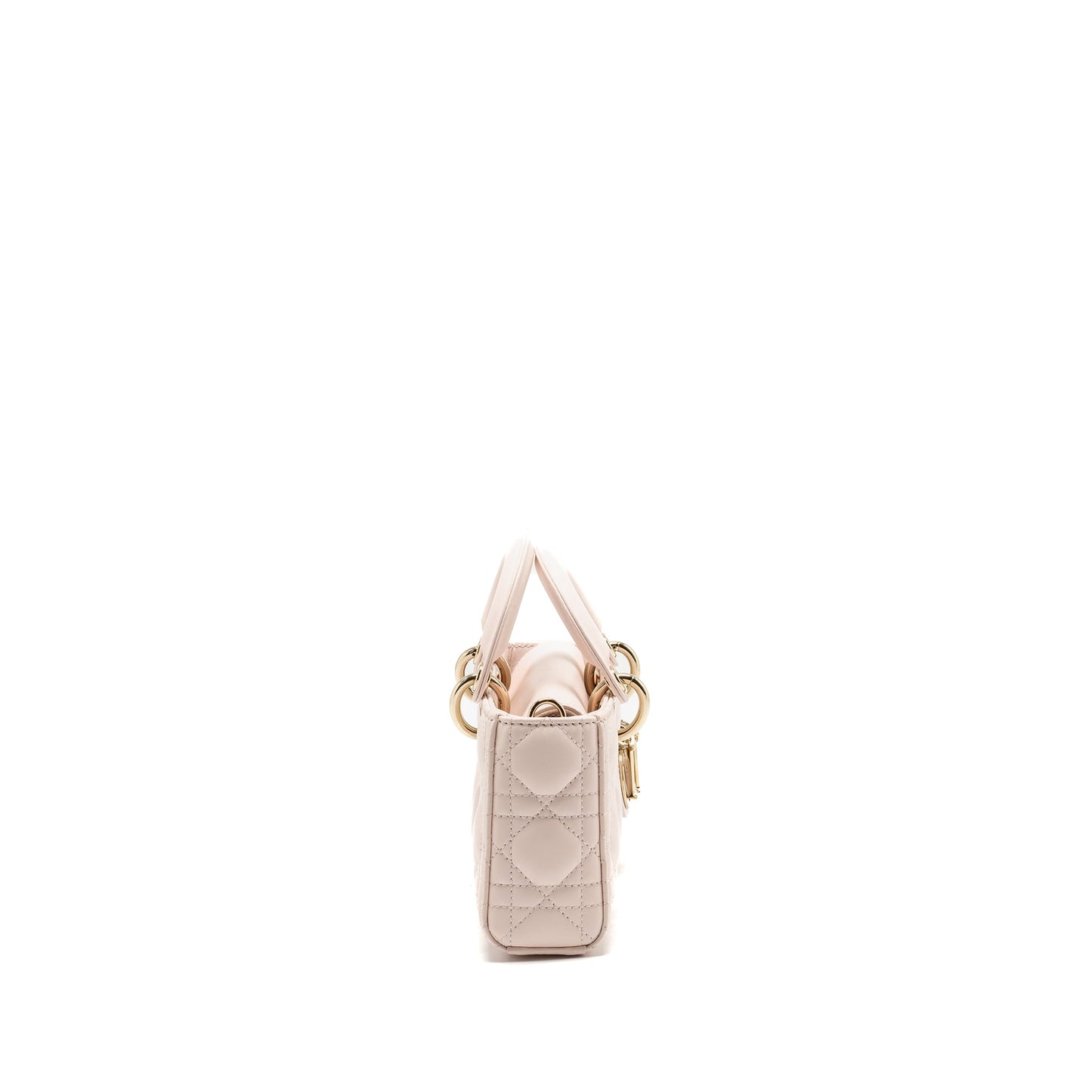 Dior Small Lady D-Joy Purse Cannage Lambskin Powder Pink