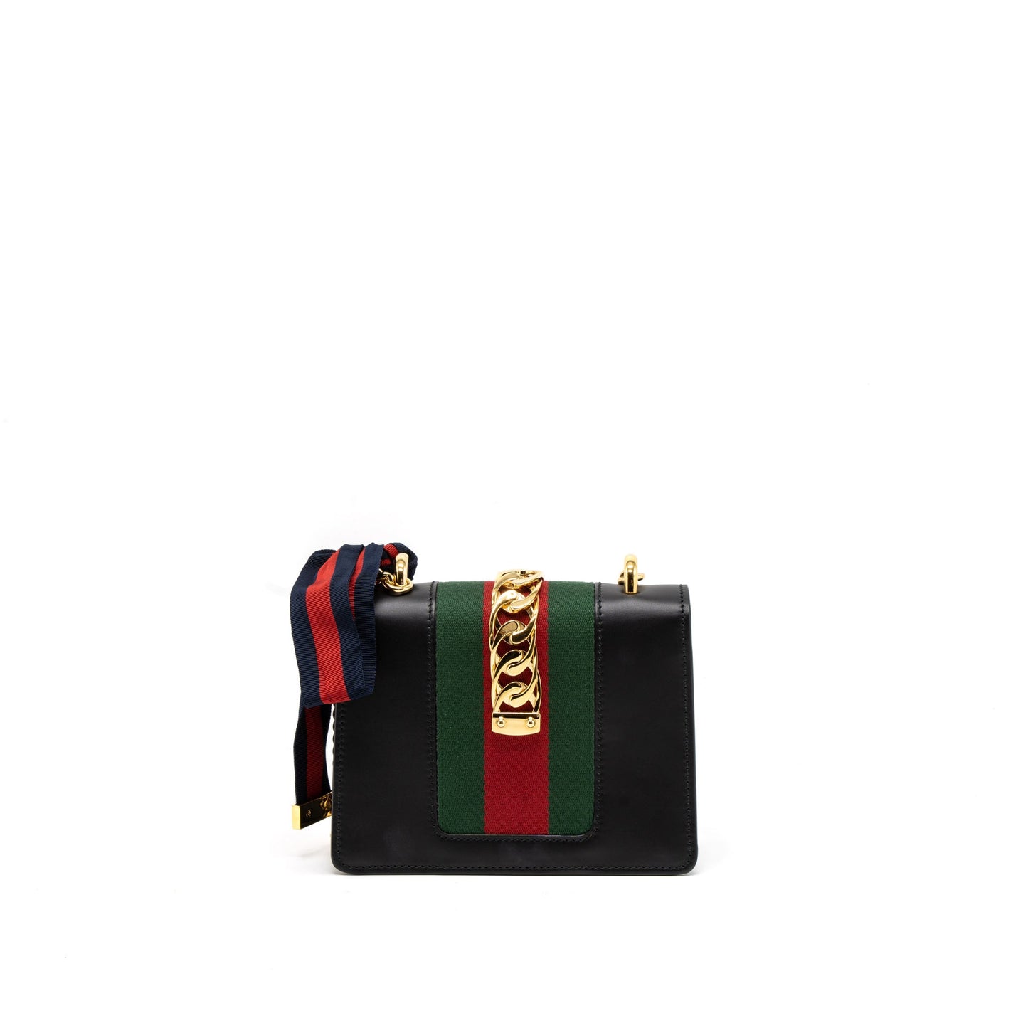 Gucci Mini Sylvie Chain Purse Calfskin Black