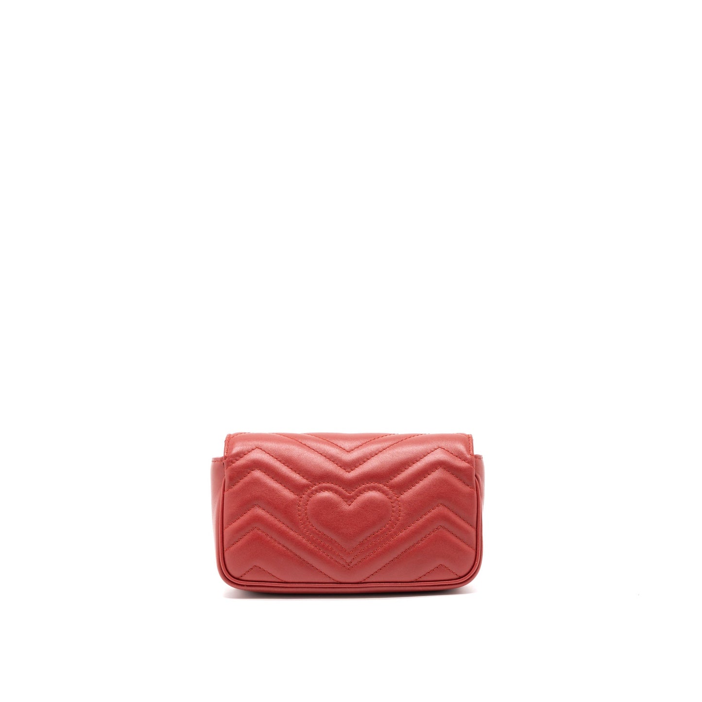 Gucci Marmont Super Mini Purse Calfskin Red Brushed