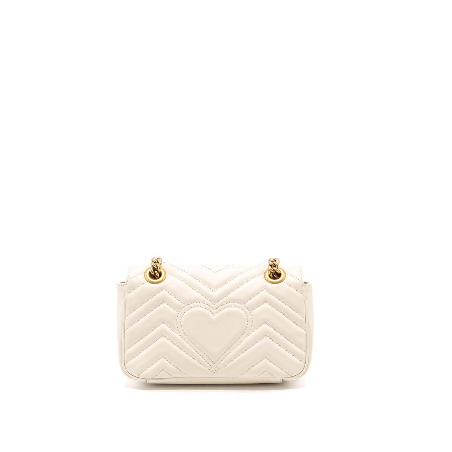 Gucci Marmont Mini Purse Calfskin White Brushed