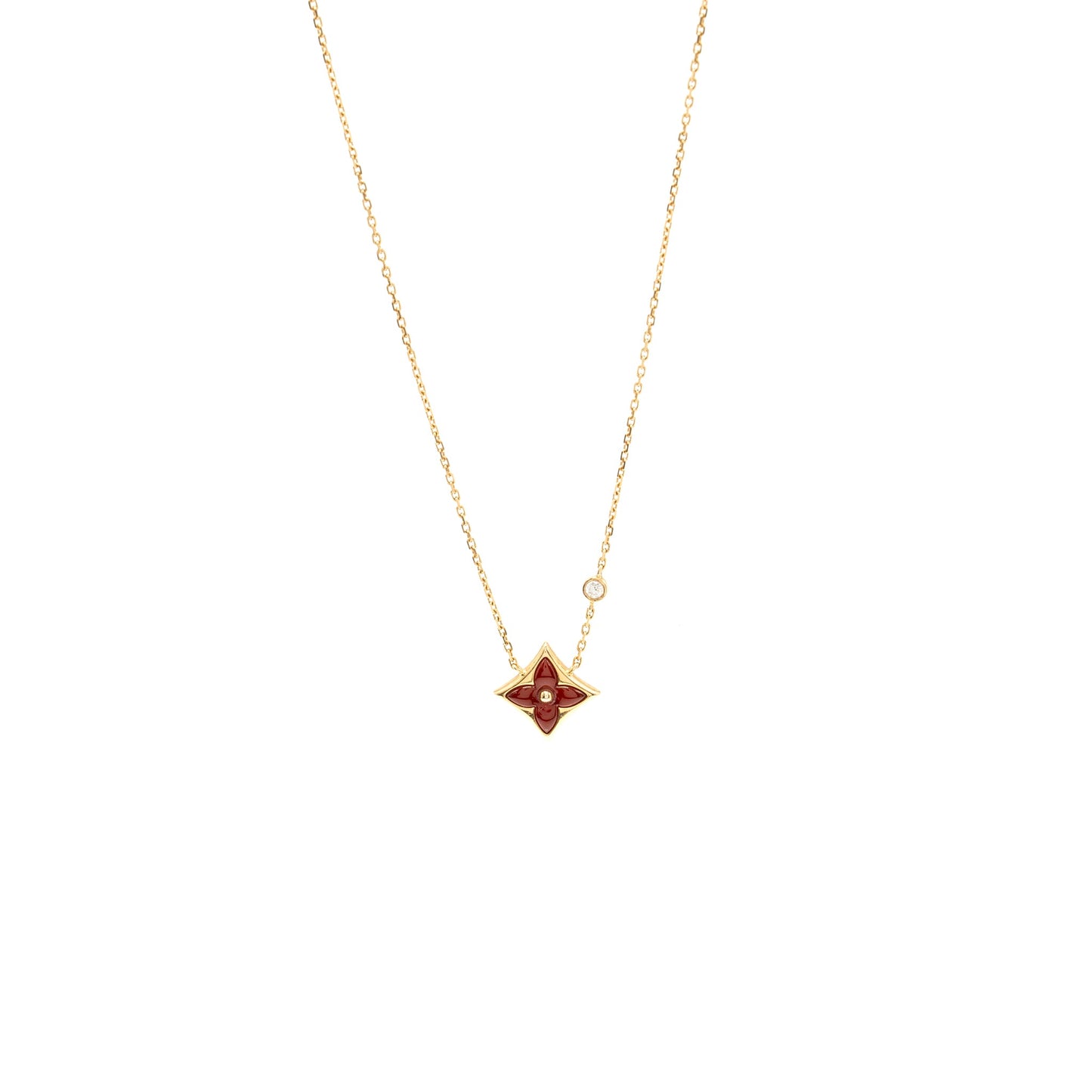 Louis Vuitton Colour Blossom star pendant, pink gold, cornelian, diamond