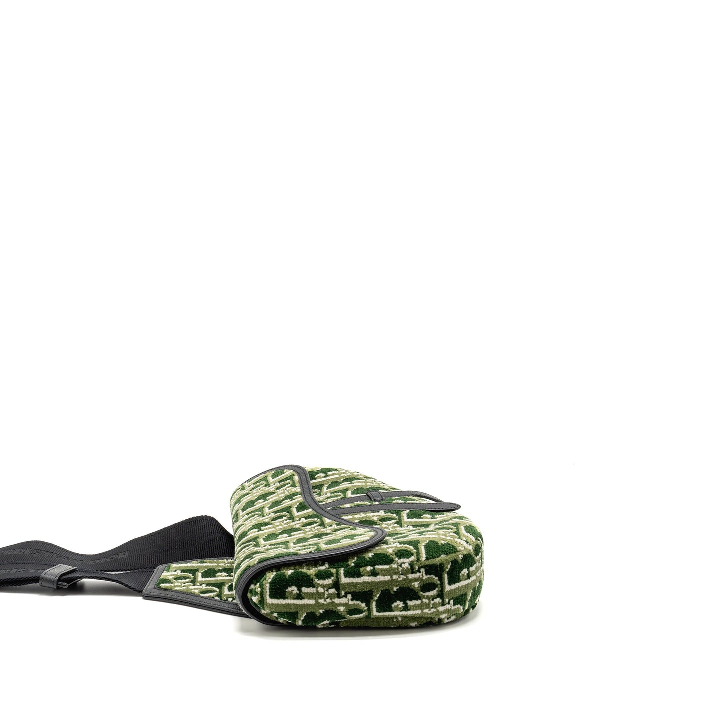 Dior menâs saddle Purse fabric dior oblique green