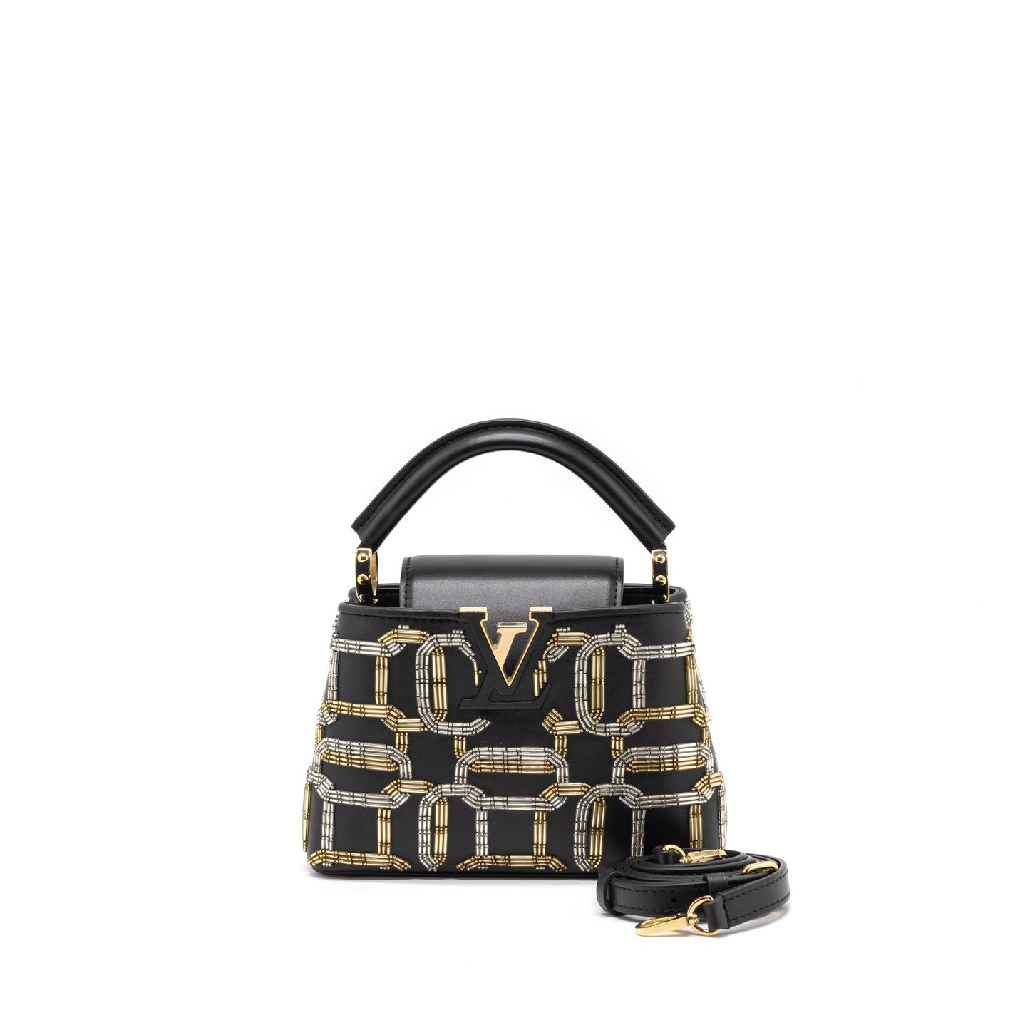 Louis Vuitton Capucines 21FW Limited Edition Calfskin Black/Multicolour
