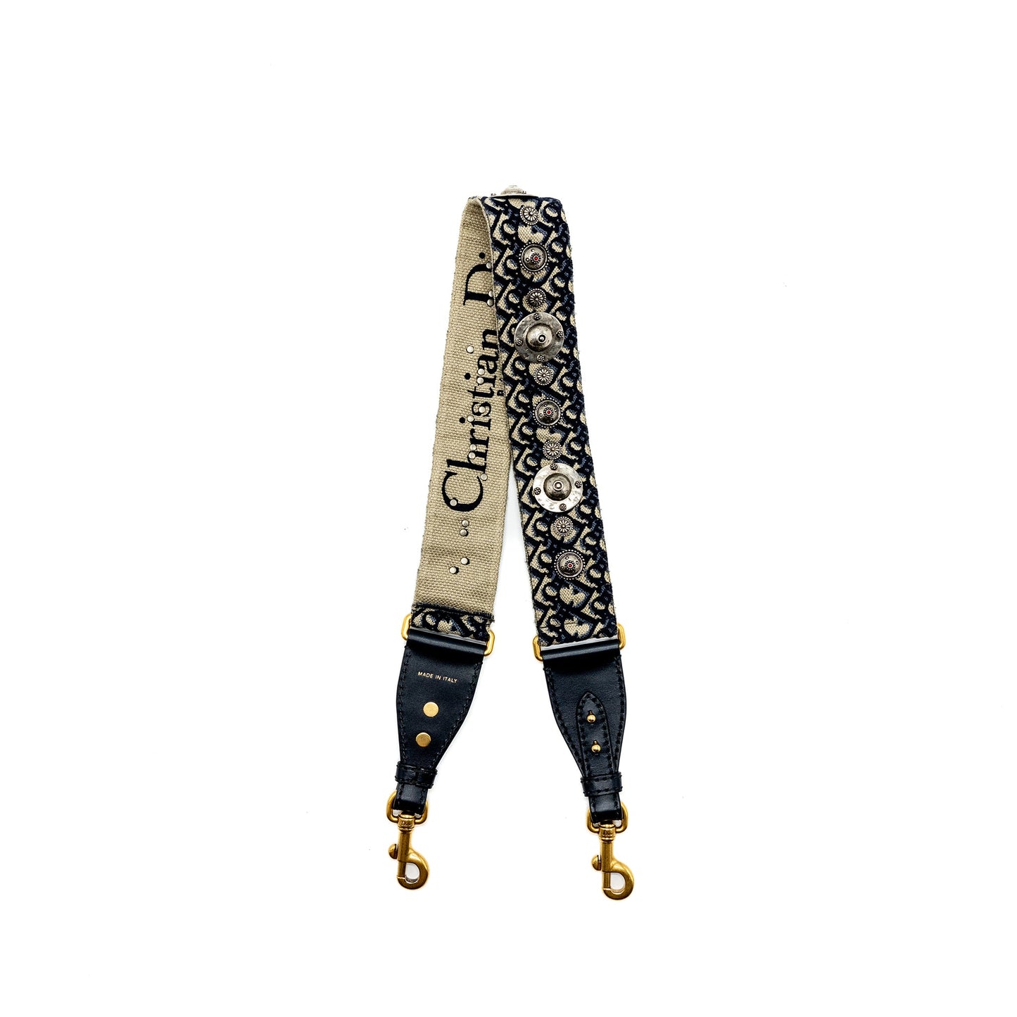 Dior Wide Shoulder Strap Blue Dior Oblique Jacquard