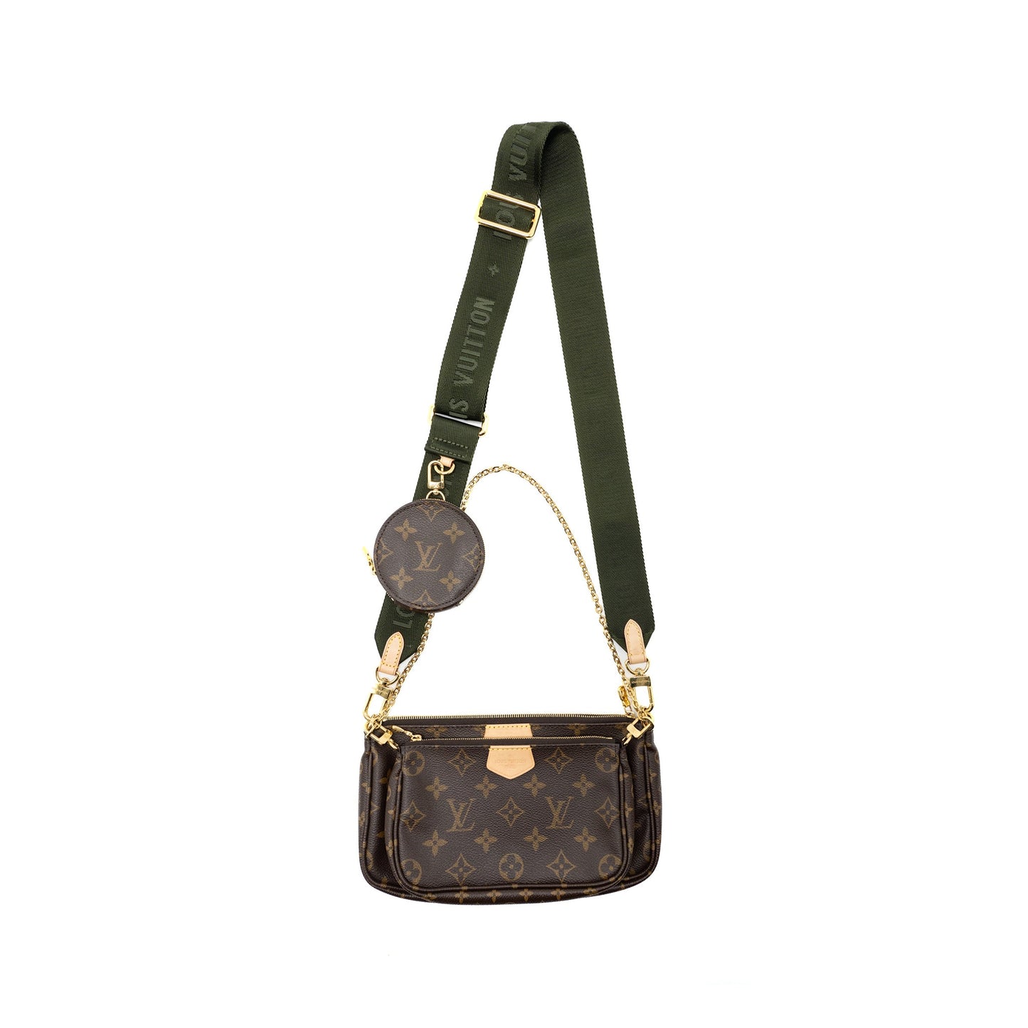 Louis Vuitton Multi Pochette Monogram Canvas Khaki Strap