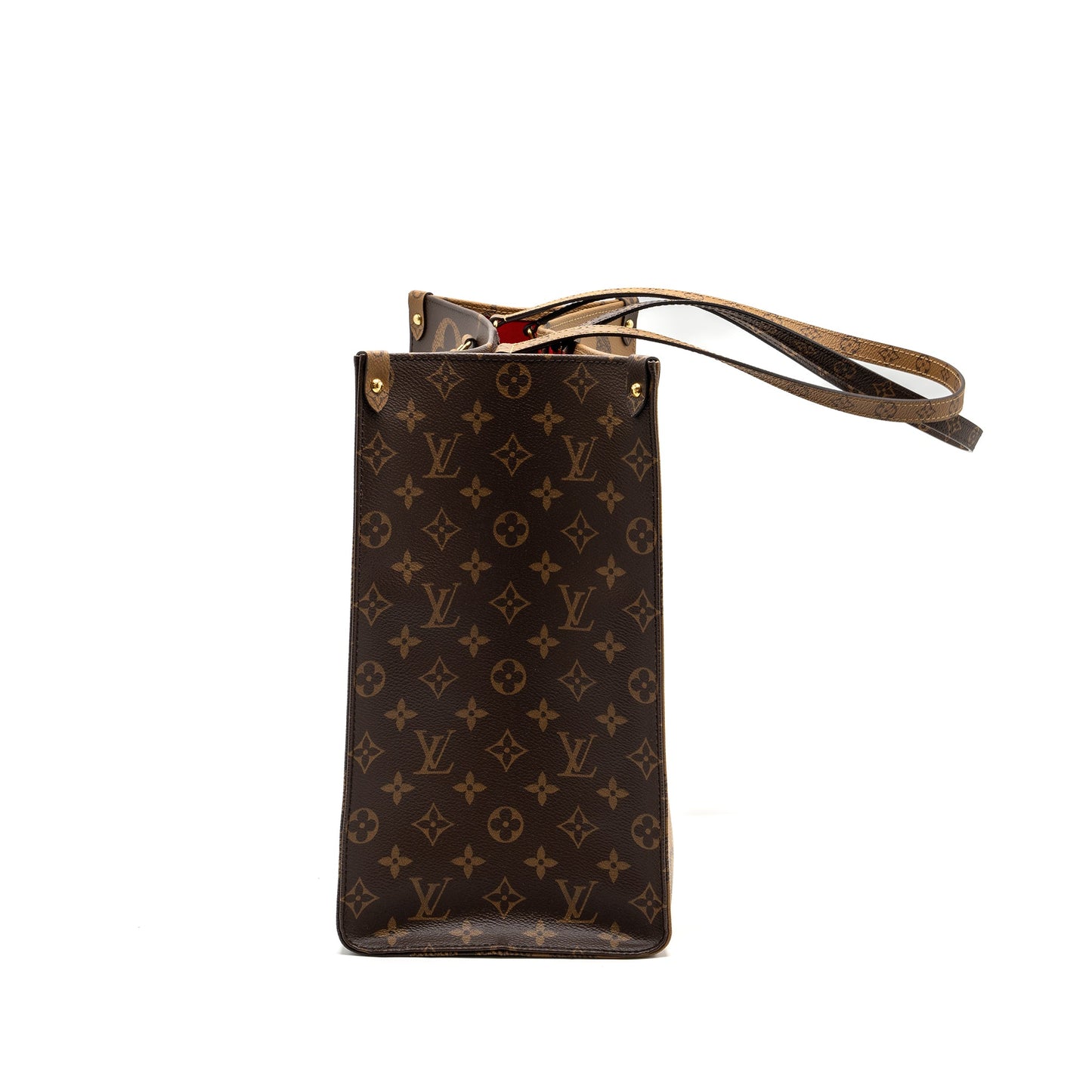 Louis Vuitton onthego monogram canvas / monogram reverse canvas