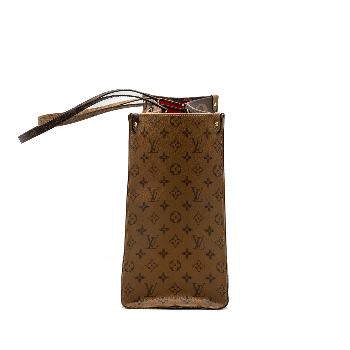 Louis Vuitton onthego monogram canvas / monogram reverse canvas
