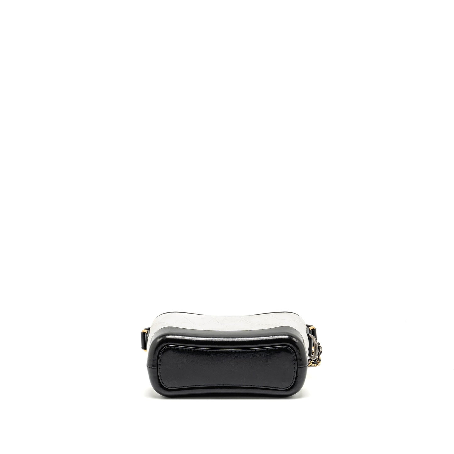 Chanel Small Gabrielle HOBO Bag Aged Calfskin White/Black Multicolour Hardware