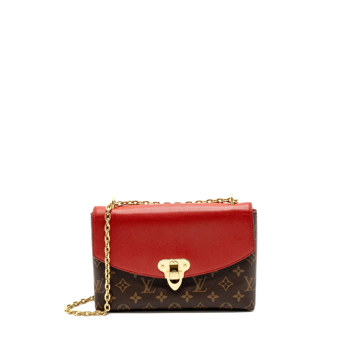 Louis Vuitton Pallas Chain Purse Monogram Canvas/ Leather Cerise